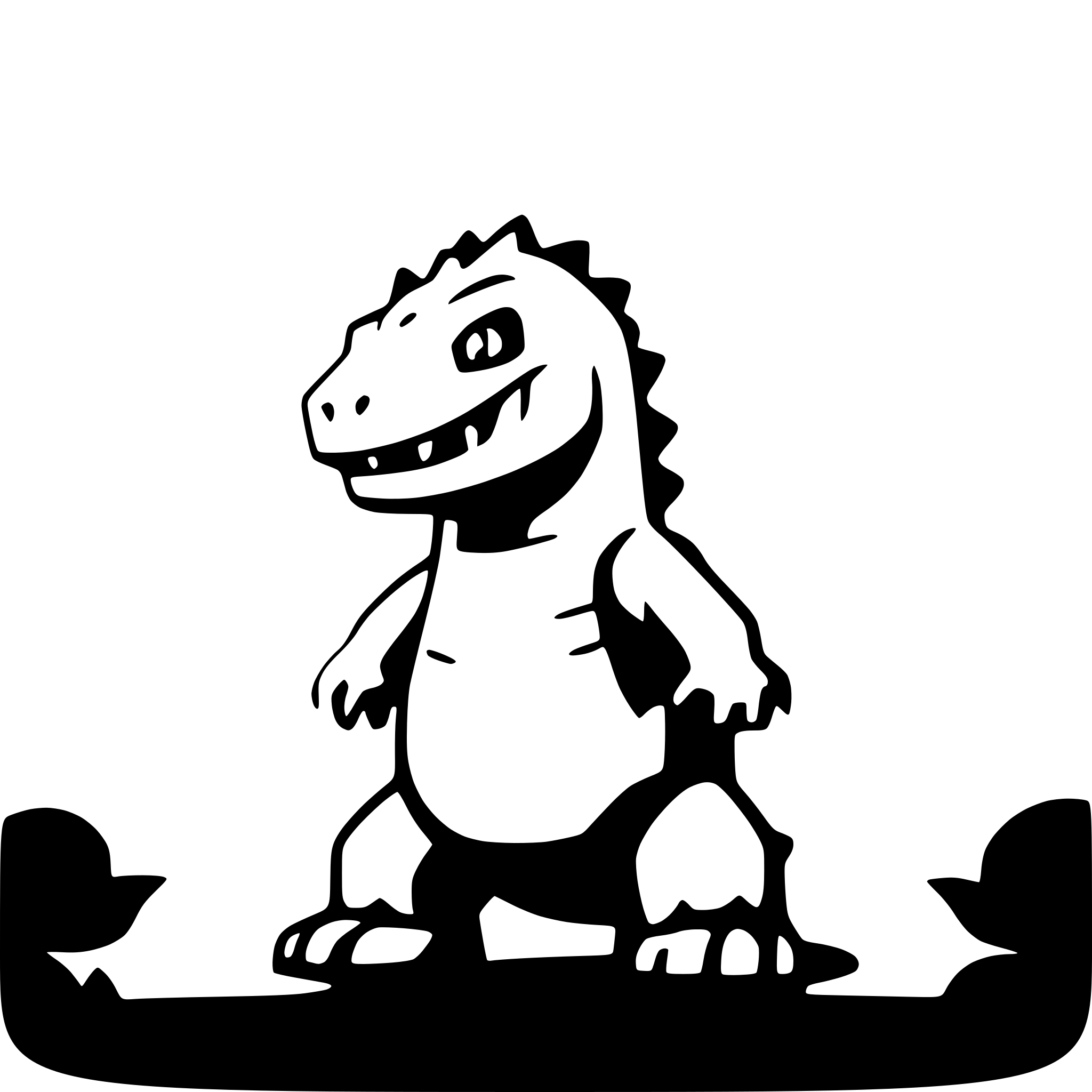 AI-generated SVG of a godzilla