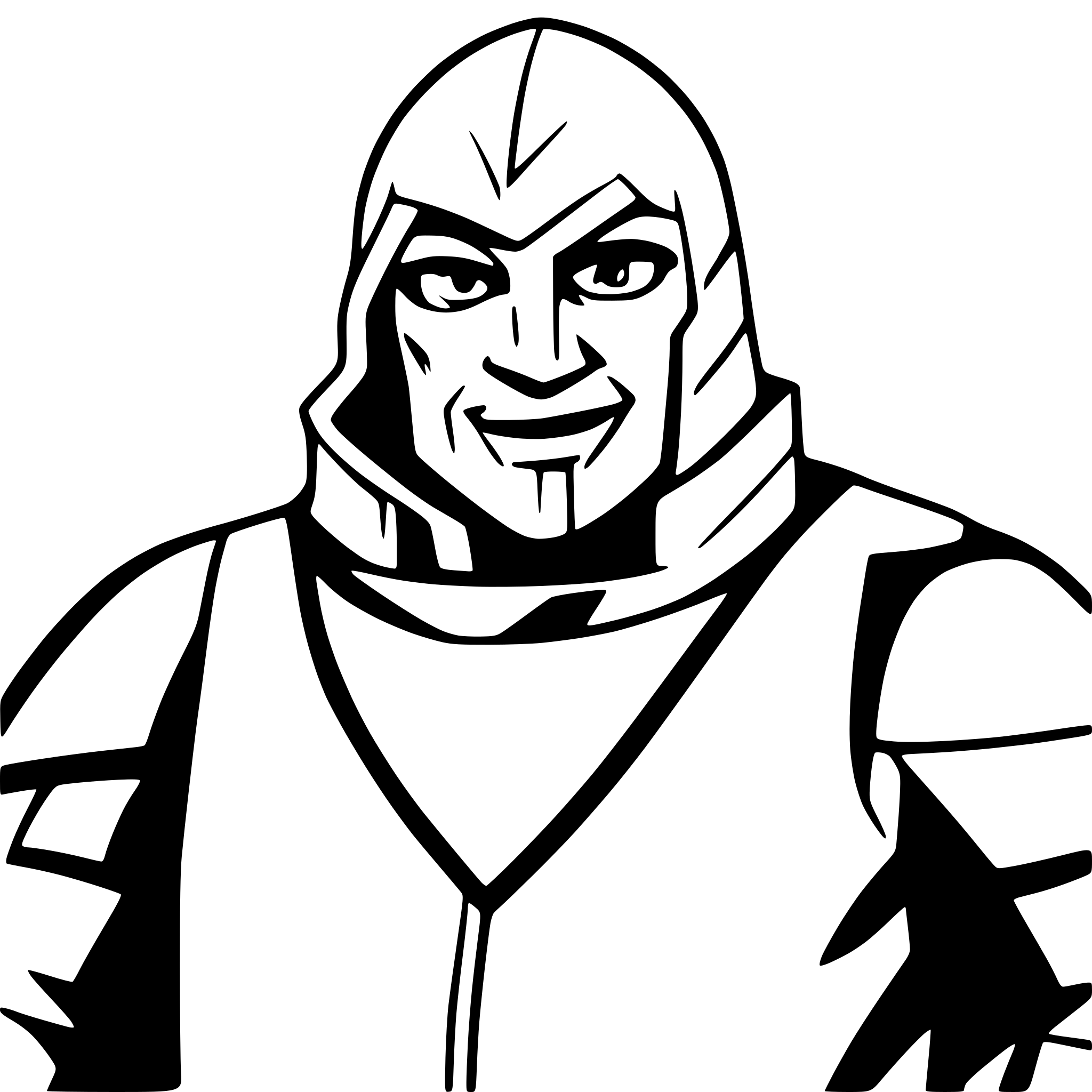 AI-generated SVG of a Old medieval knight surprised. Line art.