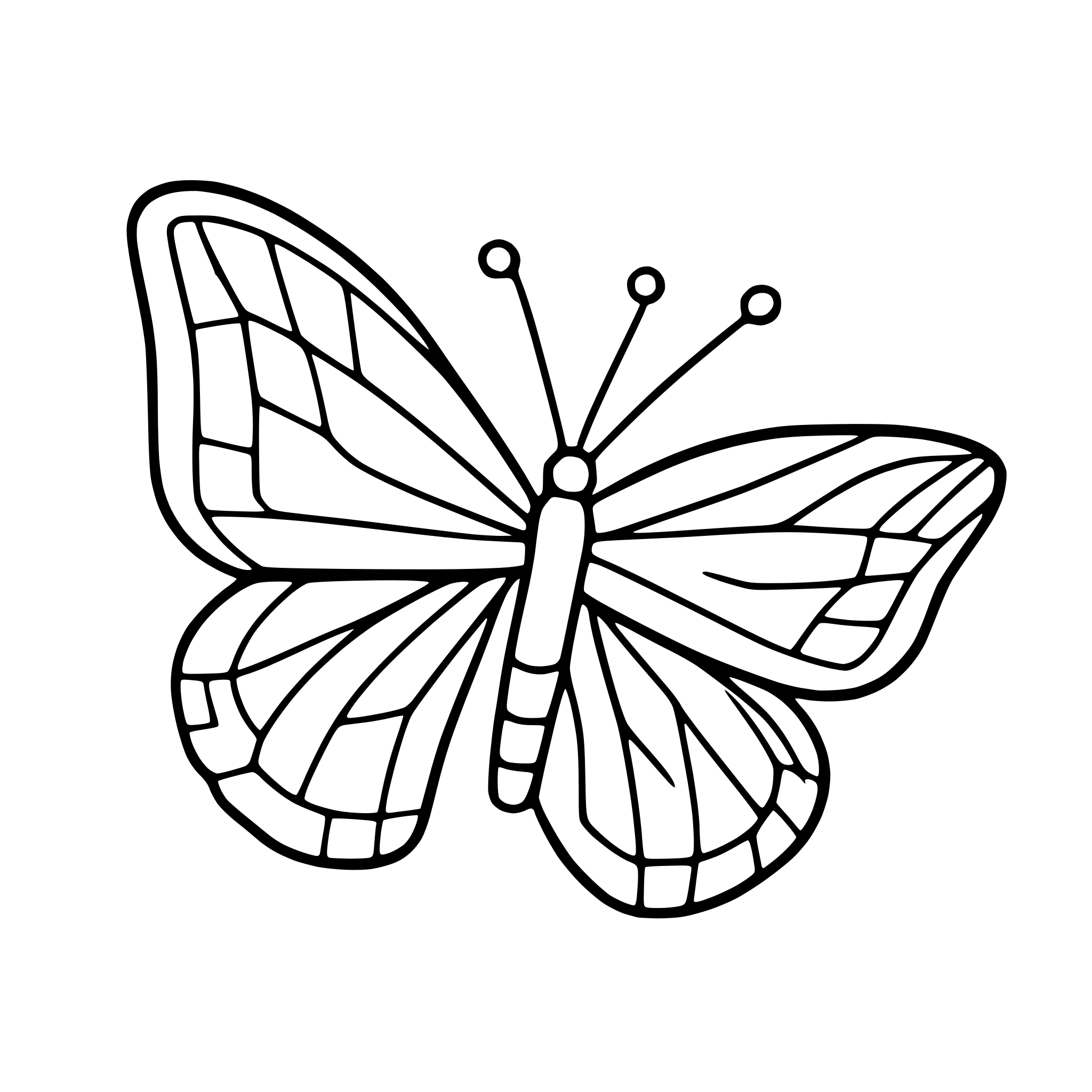 AI-generated SVG of a butterfly with ornate wings
