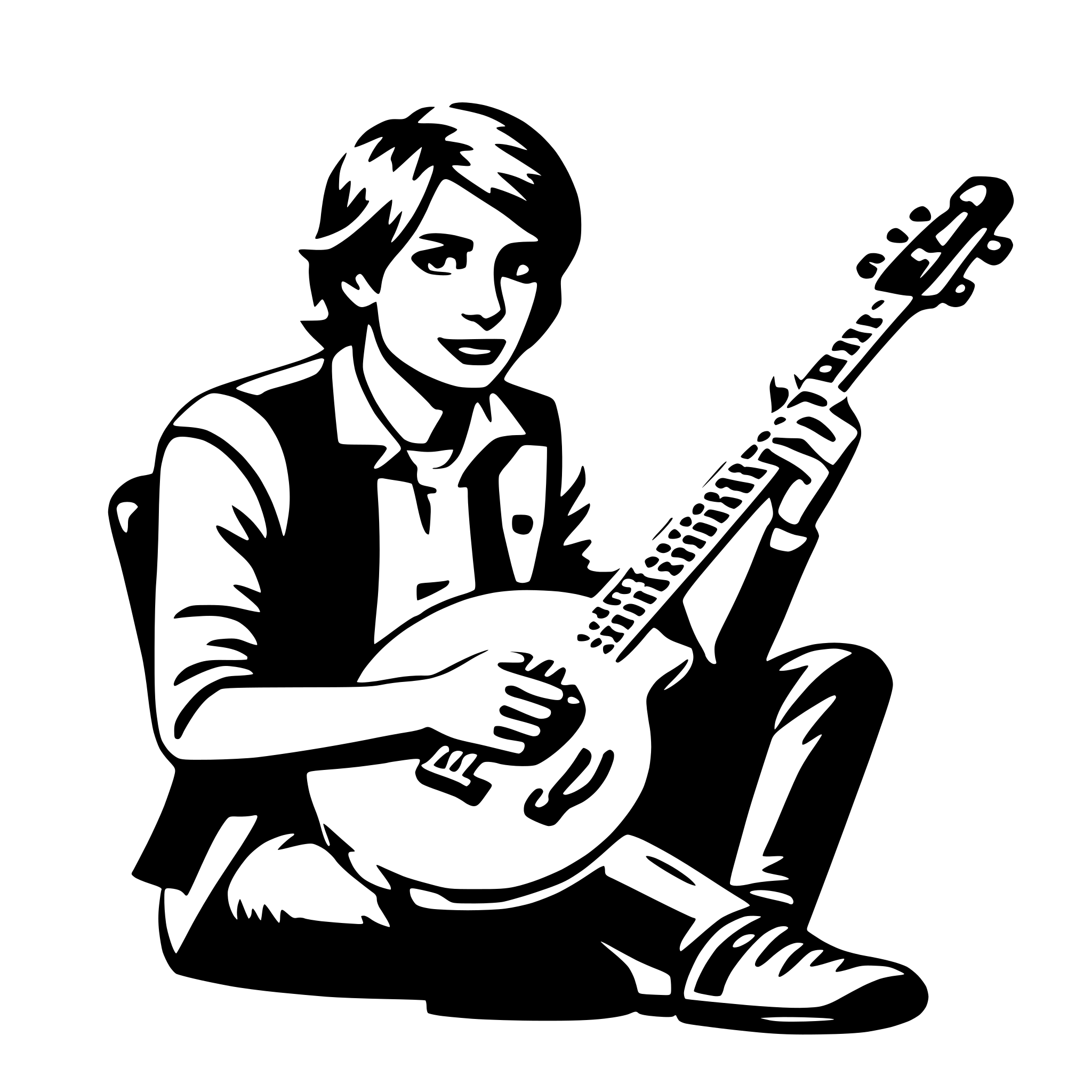 AI-generated SVG of 'musician'