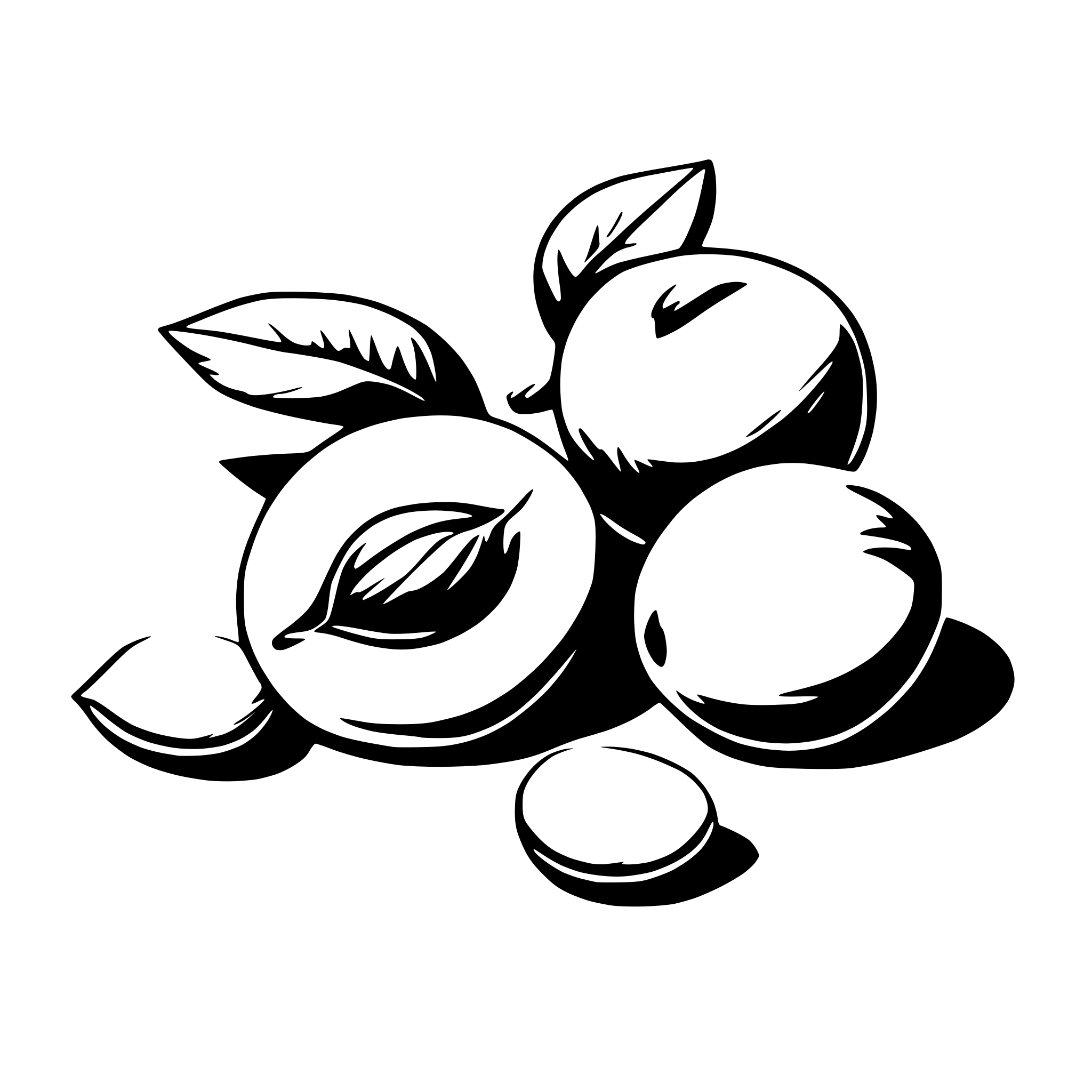 AI-generated SVG of a Please generate a simple drawing of ten apricots on white background without shadow.