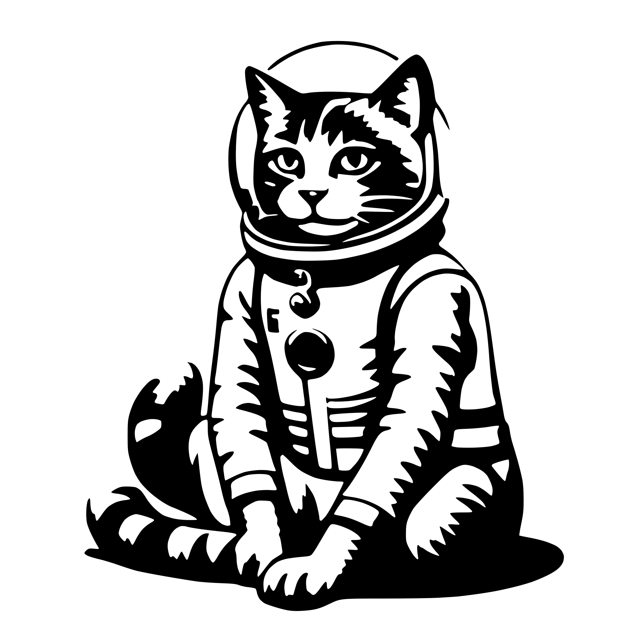 AI-generated SVG of a Astronaut cat