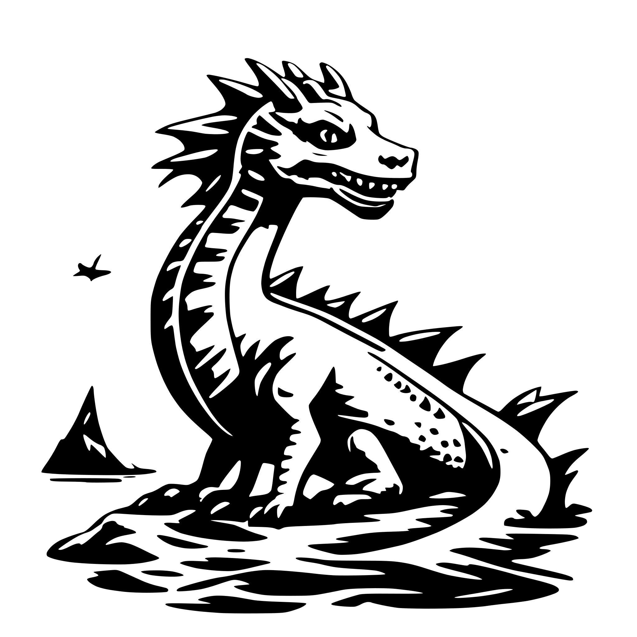 AI-generated SVG of a A seawing dragon