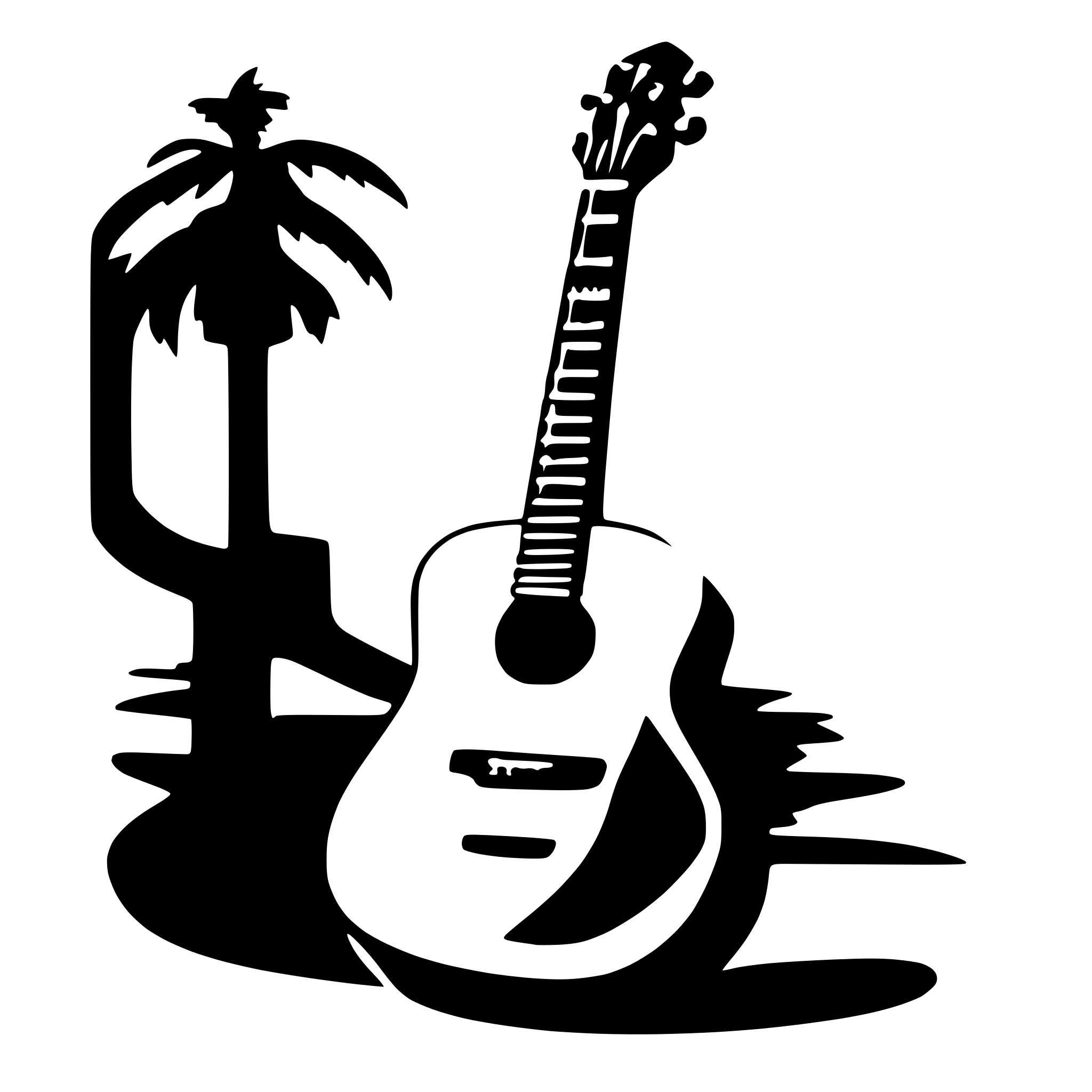 AI-generated SVG of a Stencil guitar