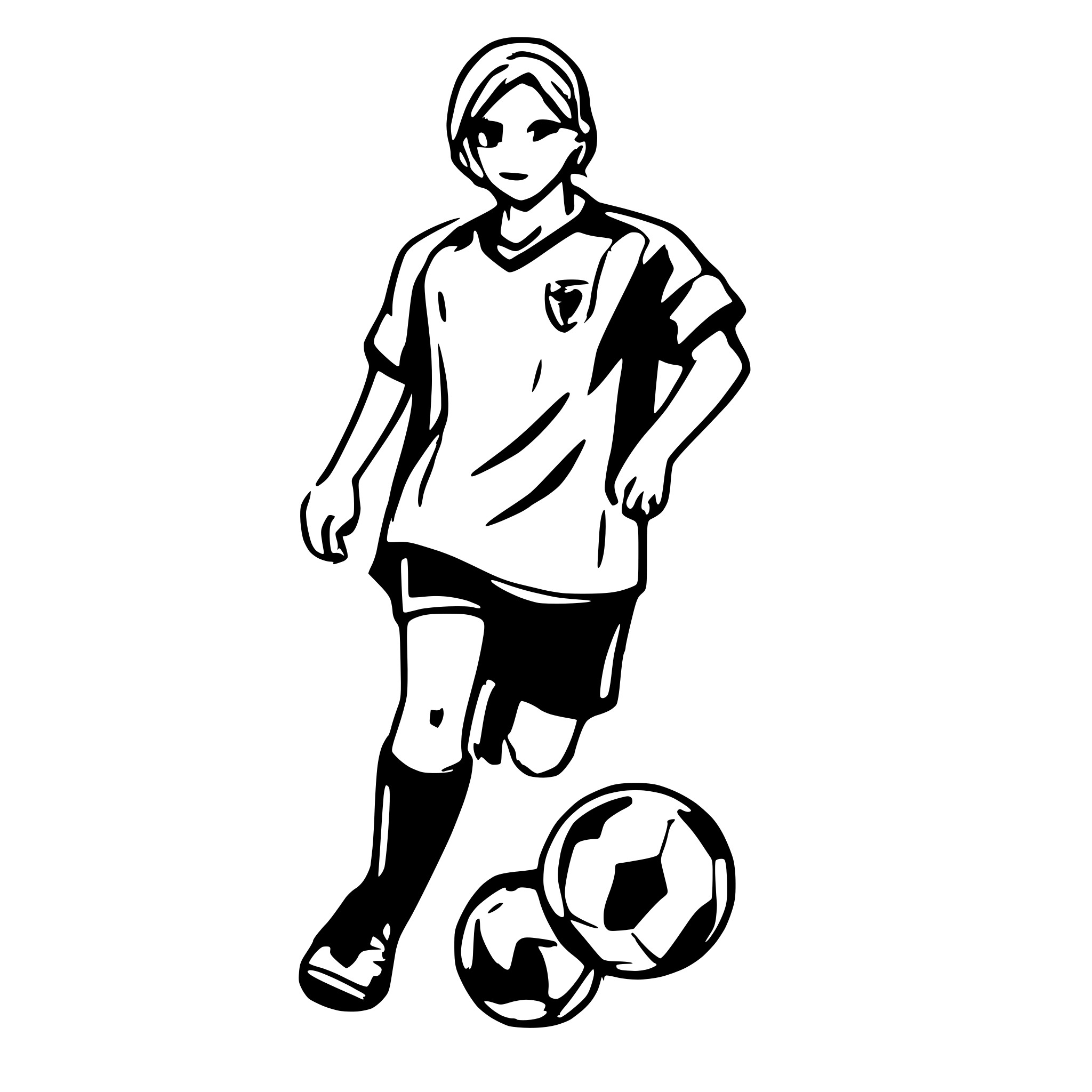 AI-generated SVG of a soccer player