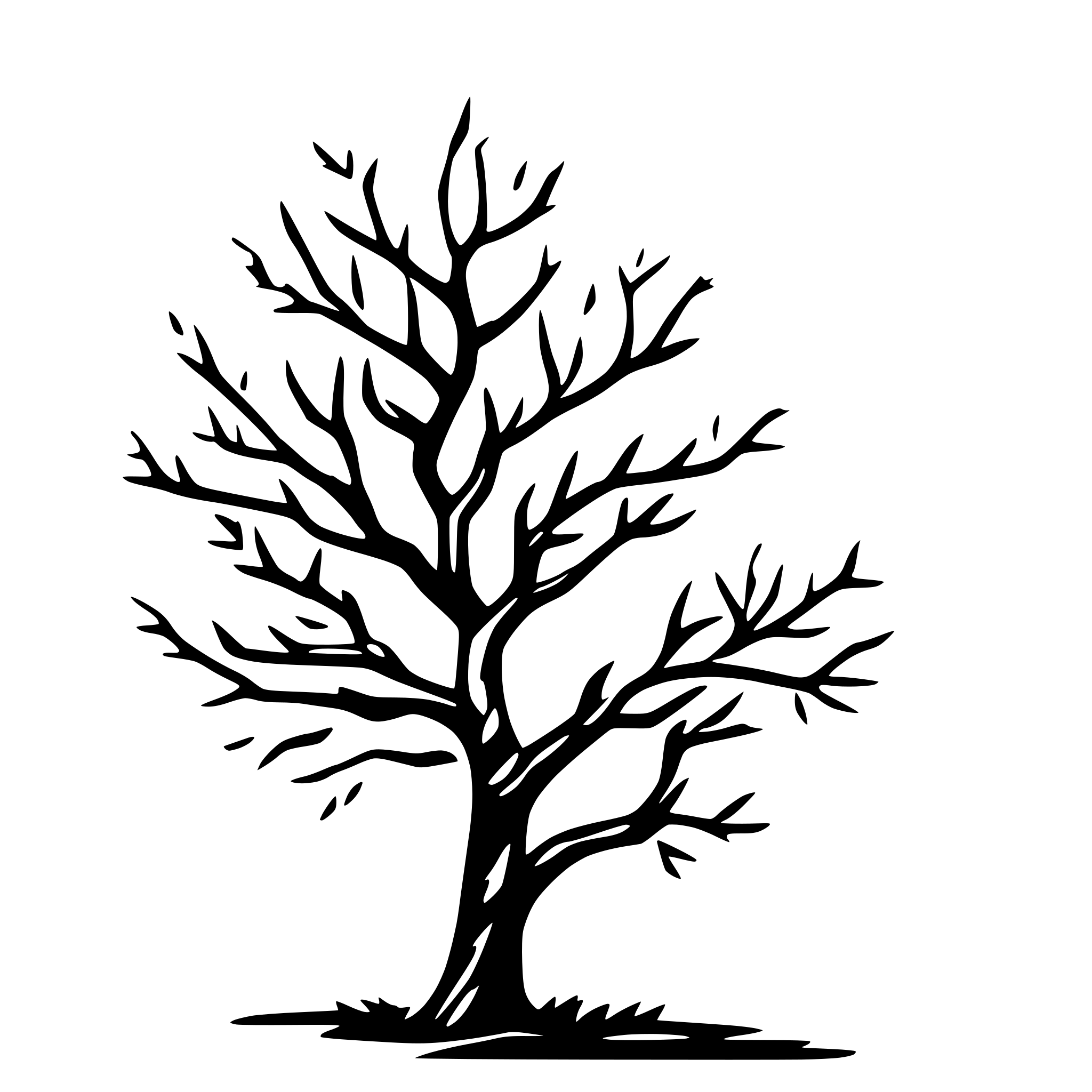 AI-generated SVG of 'make a tree branch'
