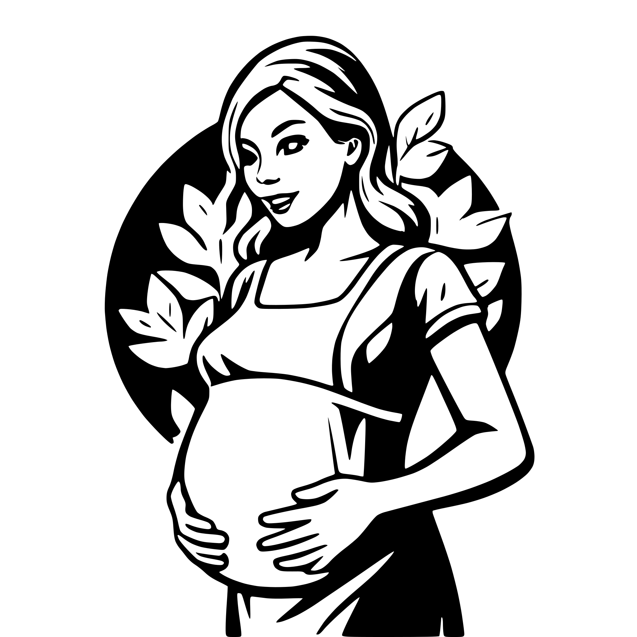 AI-generated SVG of 'pregnant woman support'