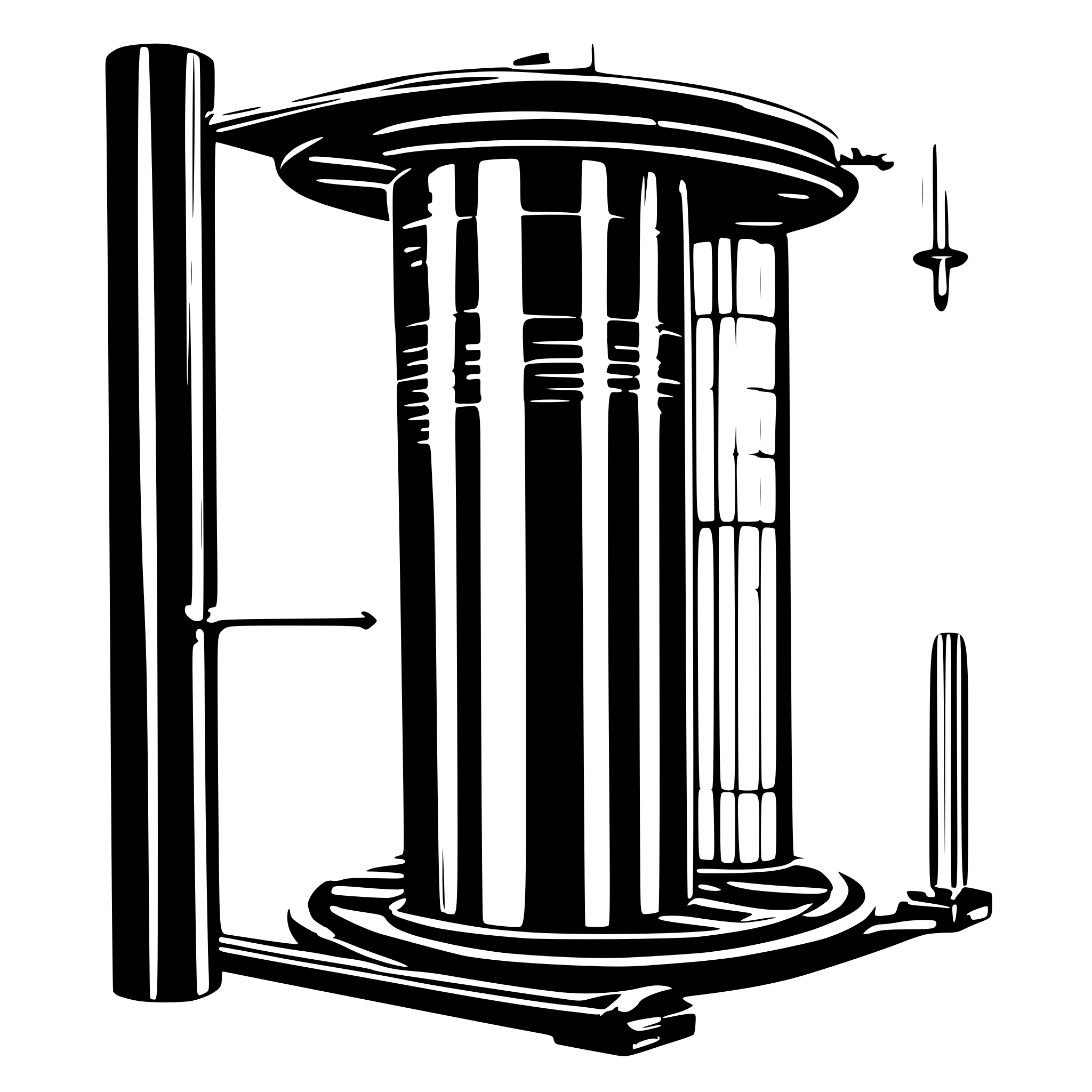 AI-generated SVG of 'Wind tunnel experiment of a cylinder in a low speed flow with strain gauges in a perpendicular array to measure drag, lift and other component forces'