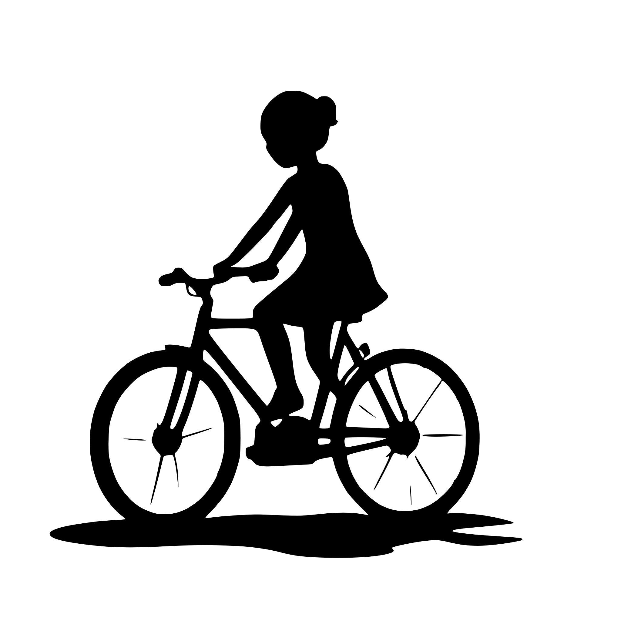 AI-generated SVG of a a cycle silhouette vector with a white background