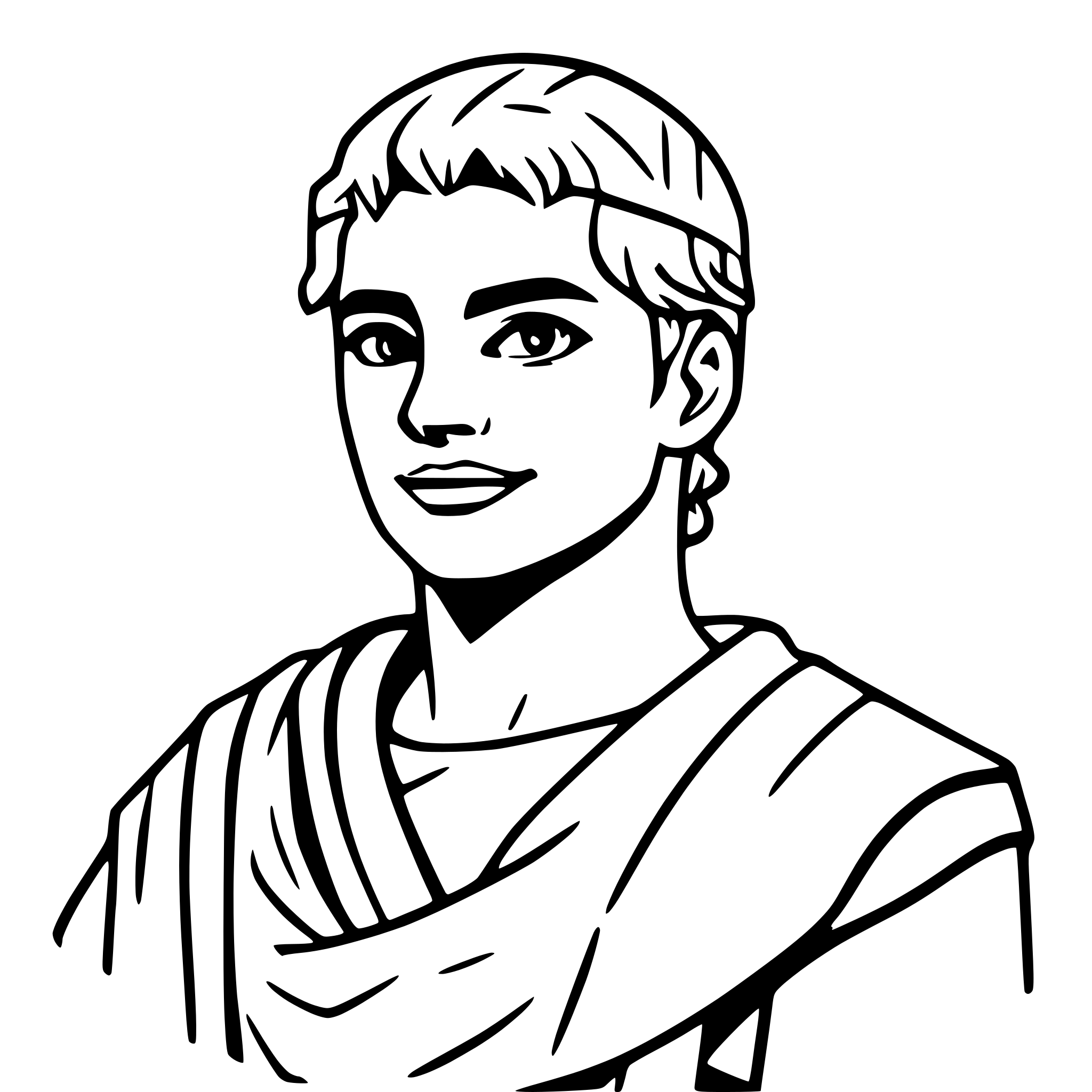 AI-generated SVG of a roman emperor in toga