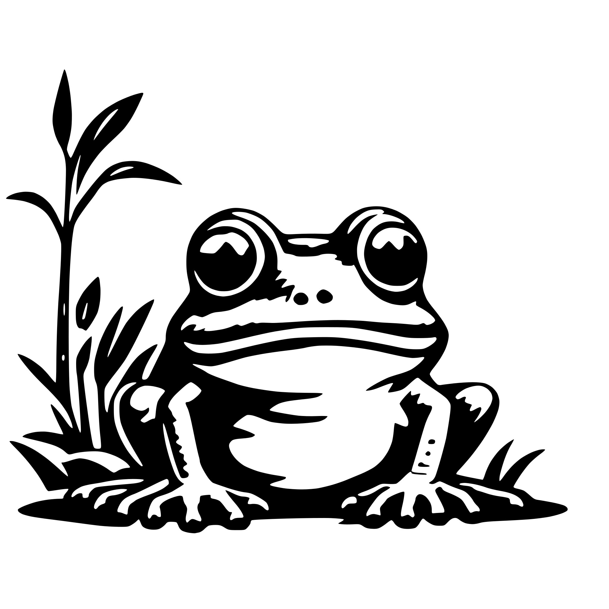 AI-generated SVG of 'peeking frog'