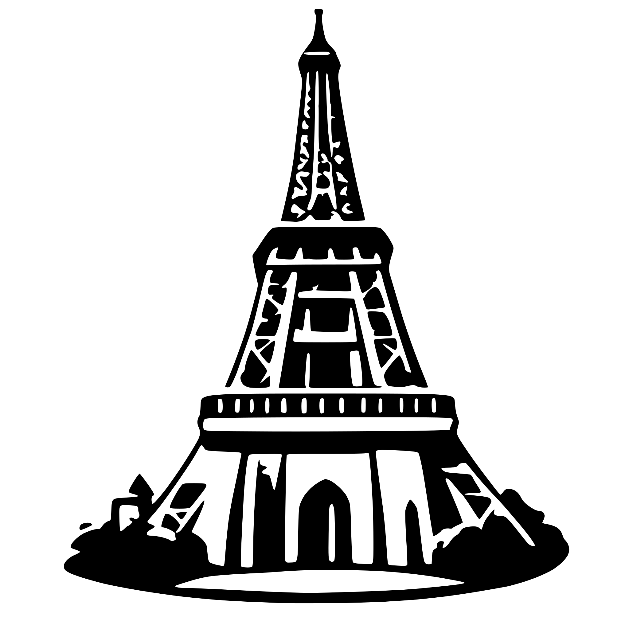 AI-generated SVG of a eiffel tower