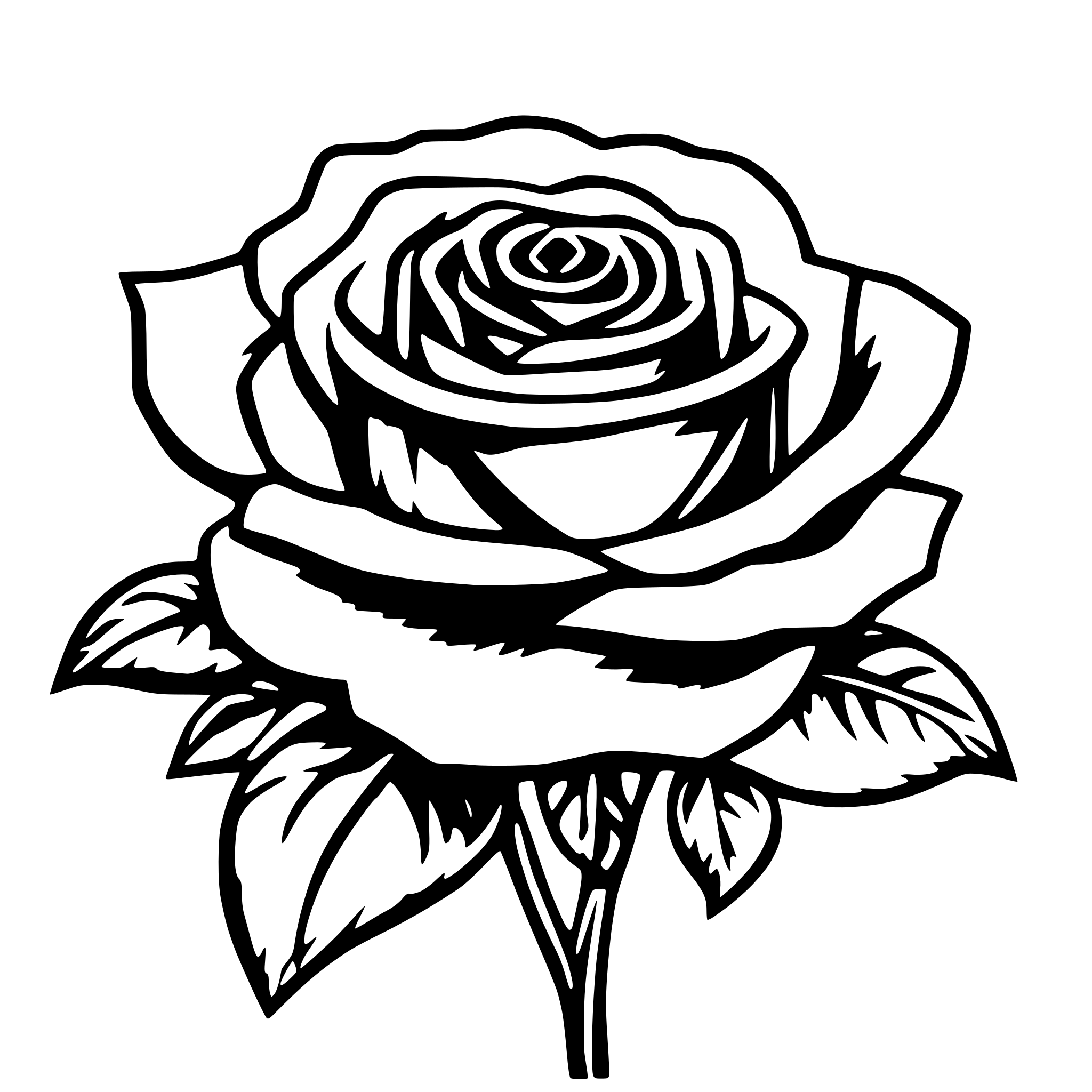 AI-generated SVG of 'Create a beautiful Rose flower'