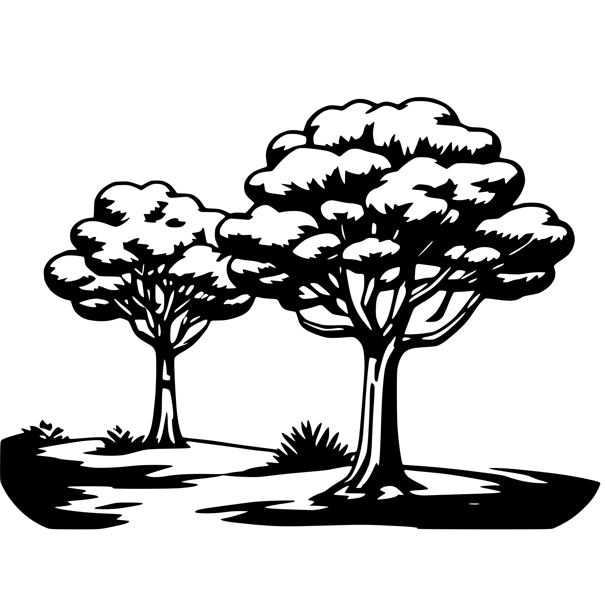 AI-generated SVG of 'trees animated'