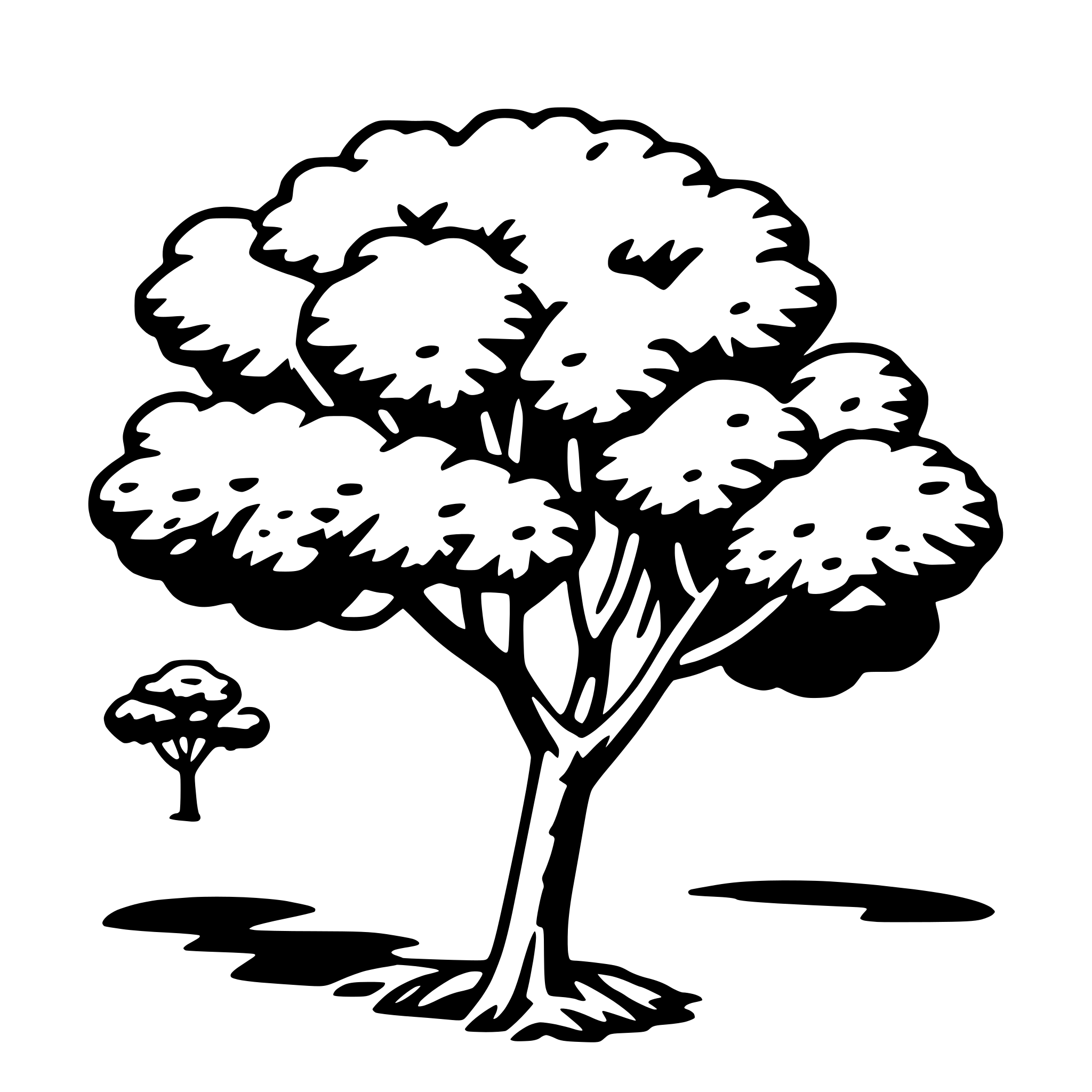AI-generated SVG of 'jacaranda tree'