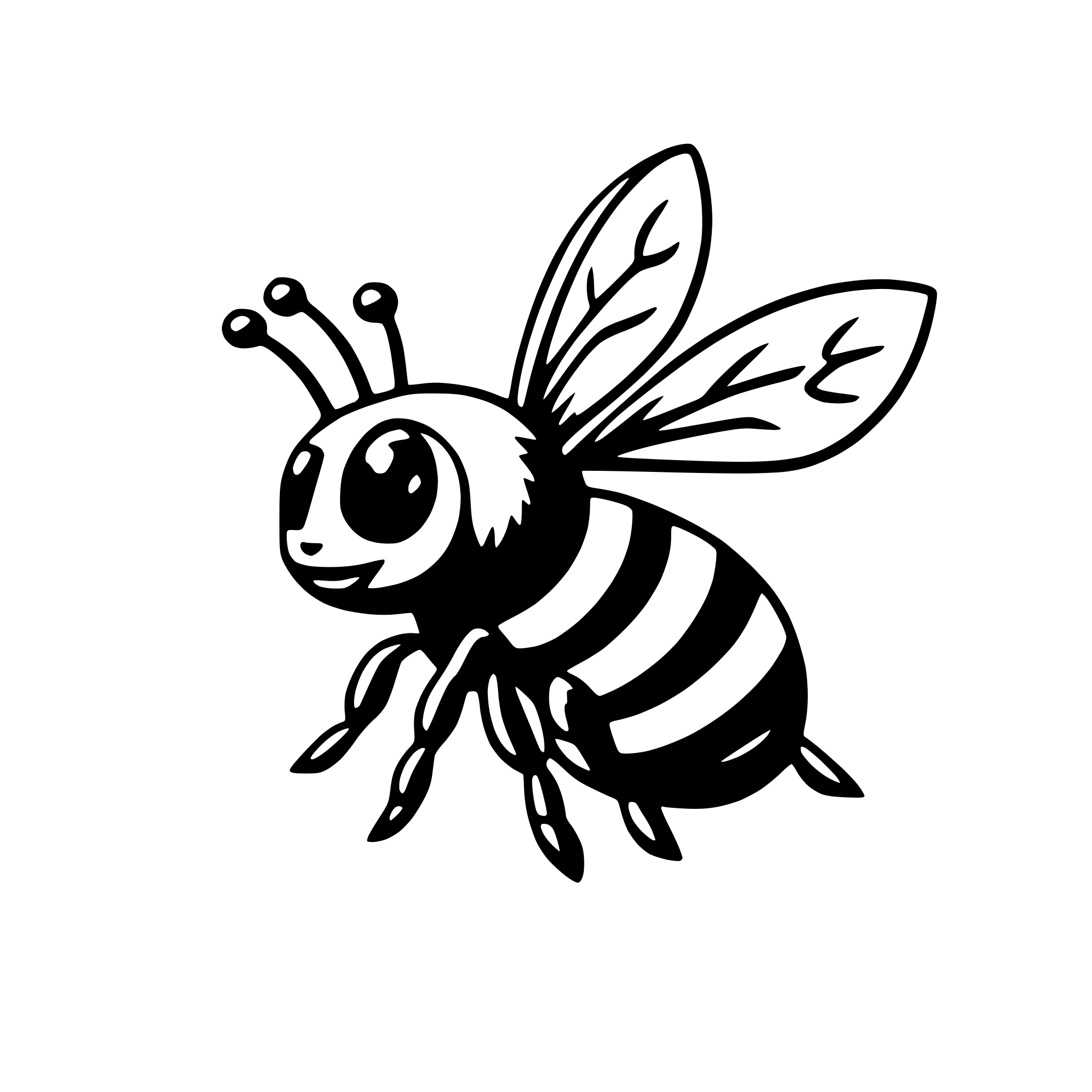 AI-generated SVG of a bee