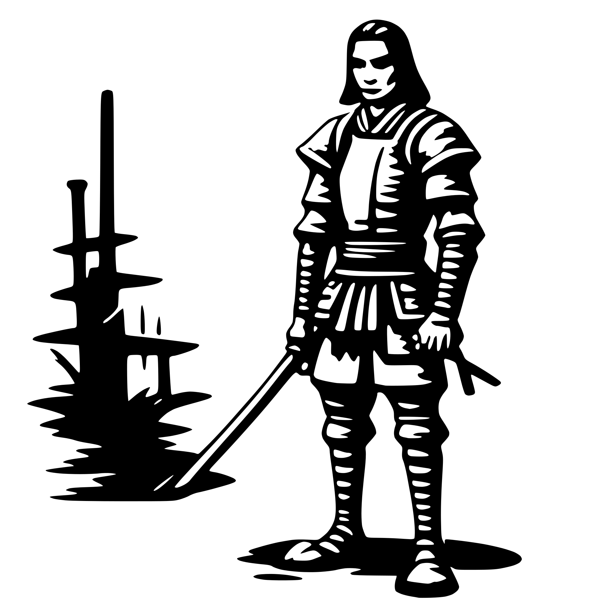 AI-generated SVG of a old samurai