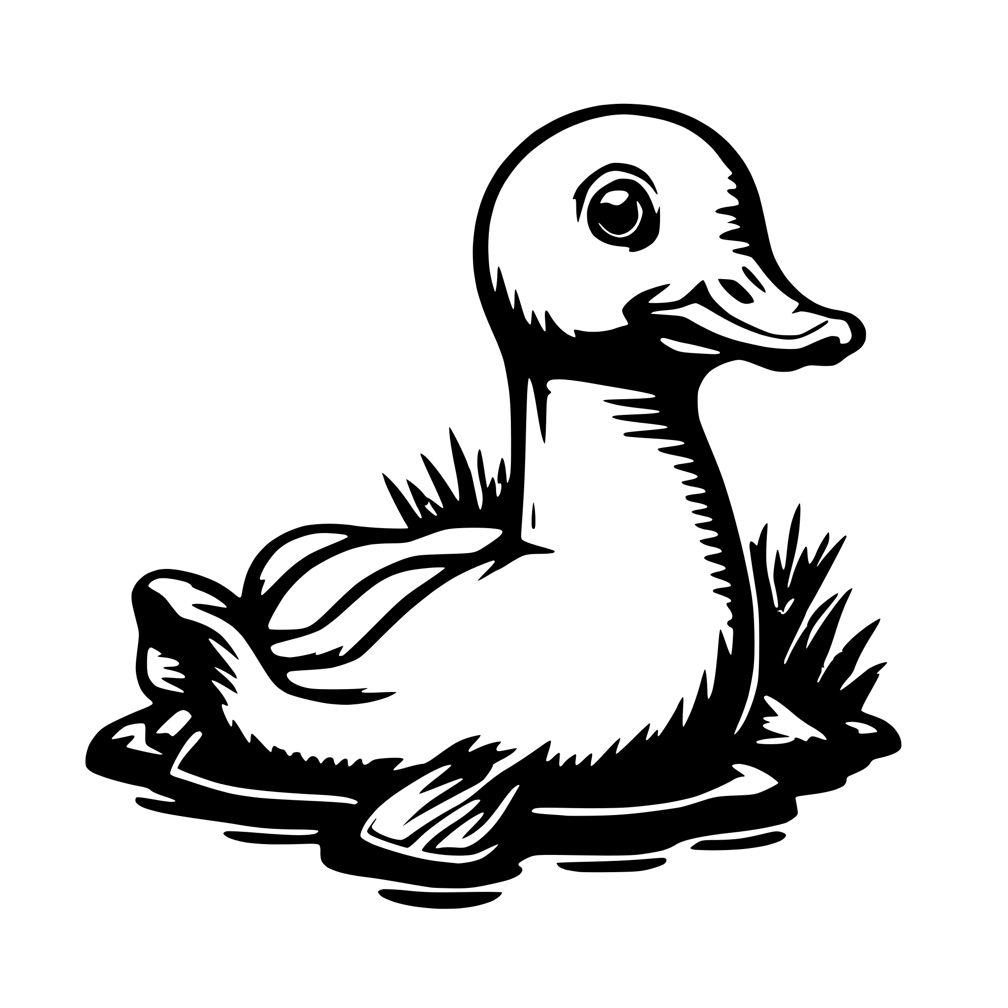 AI-generated SVG of '3 headed geoduck'
