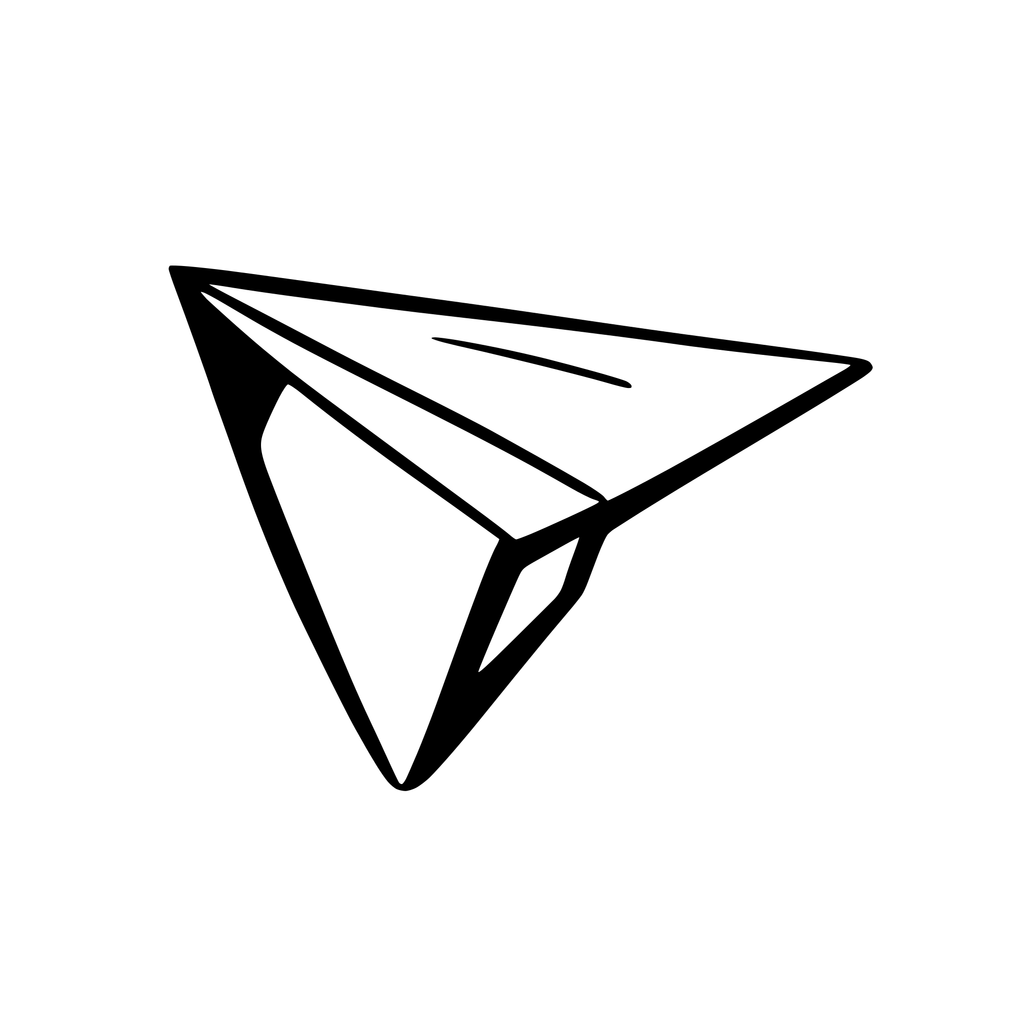 AI-generated SVG of 'paper plane silhouette'