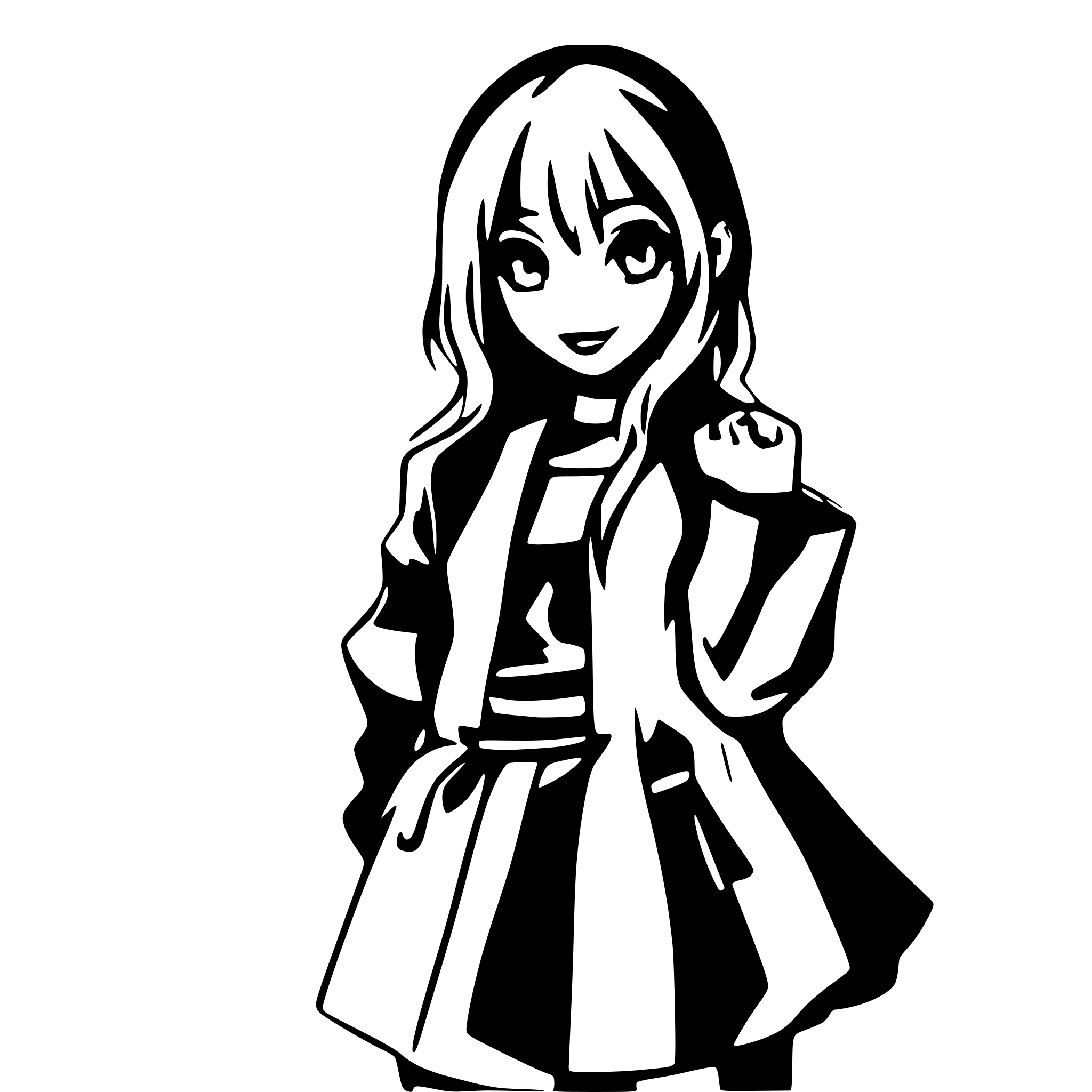 AI-generated SVG of 'anime girl print'
