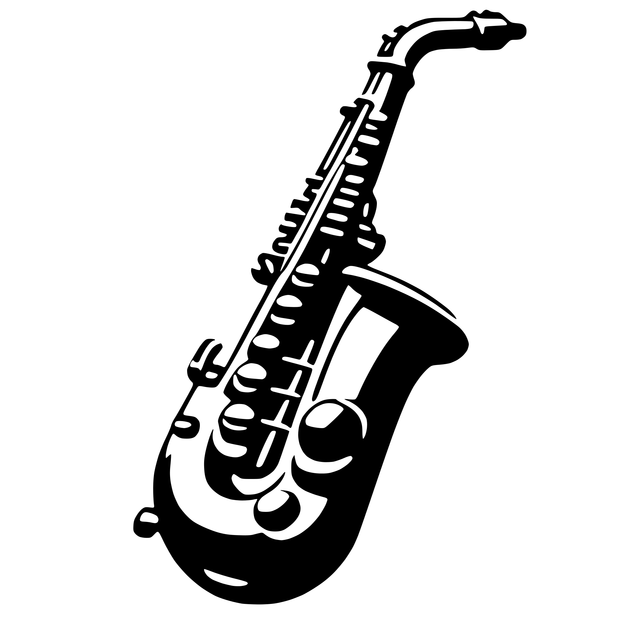 AI-generated SVG of a saxophone