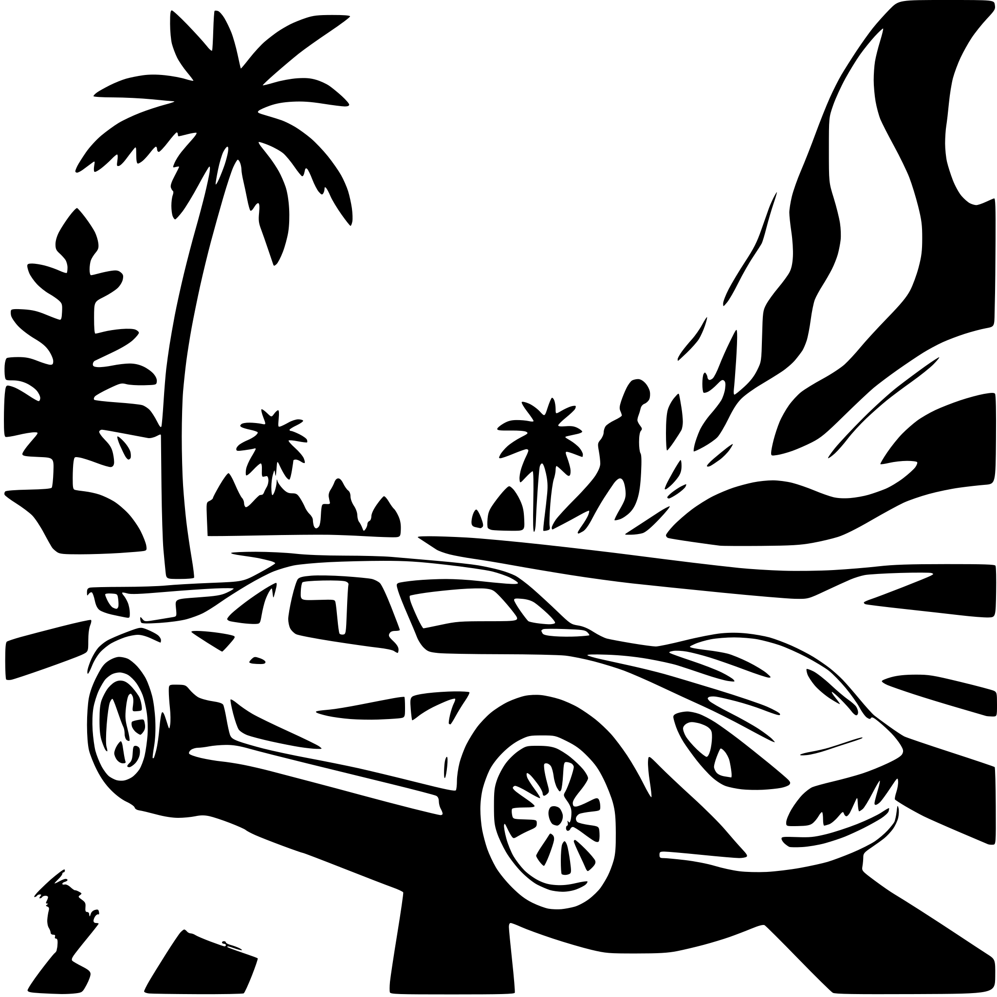 AI-generated SVG of a racecar