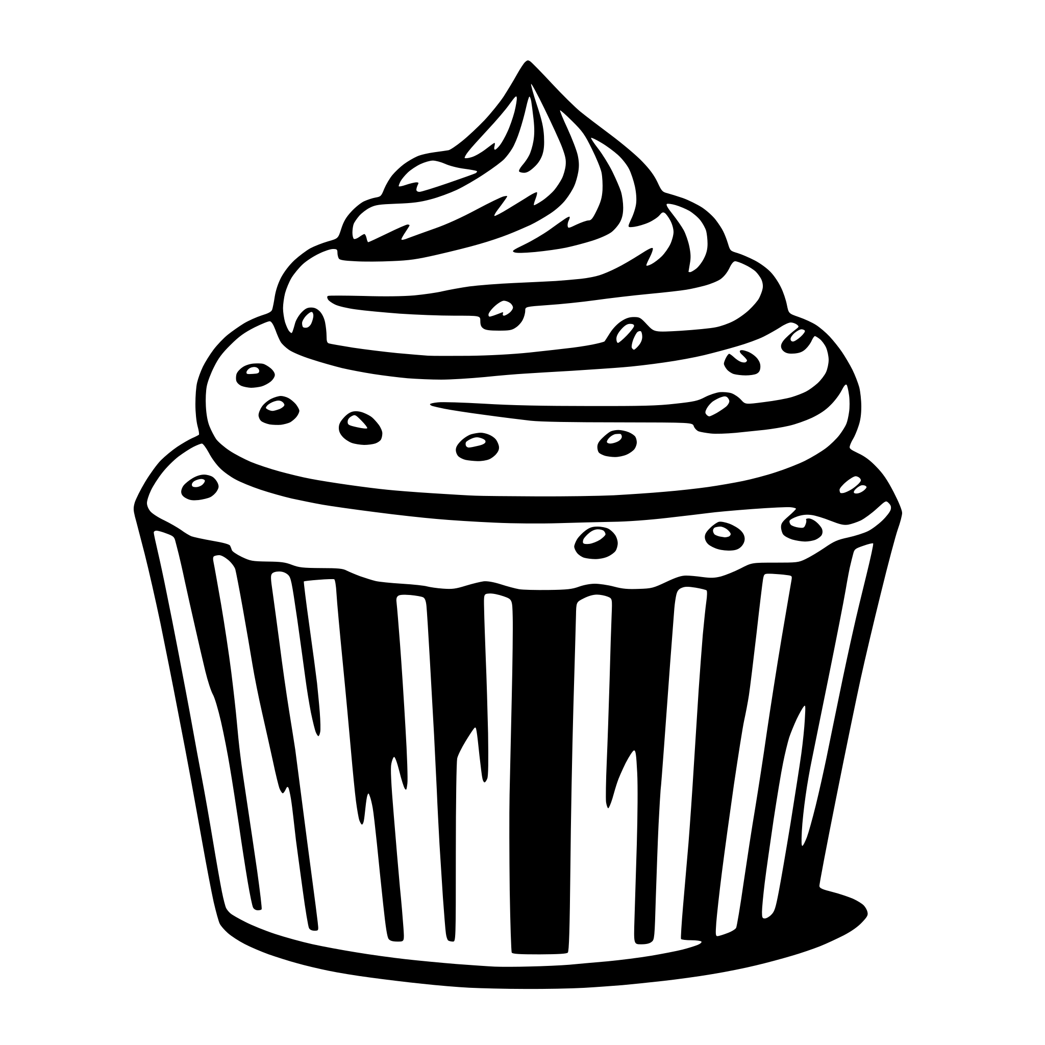 AI-generated SVG of 'cupcake with sprinkles'