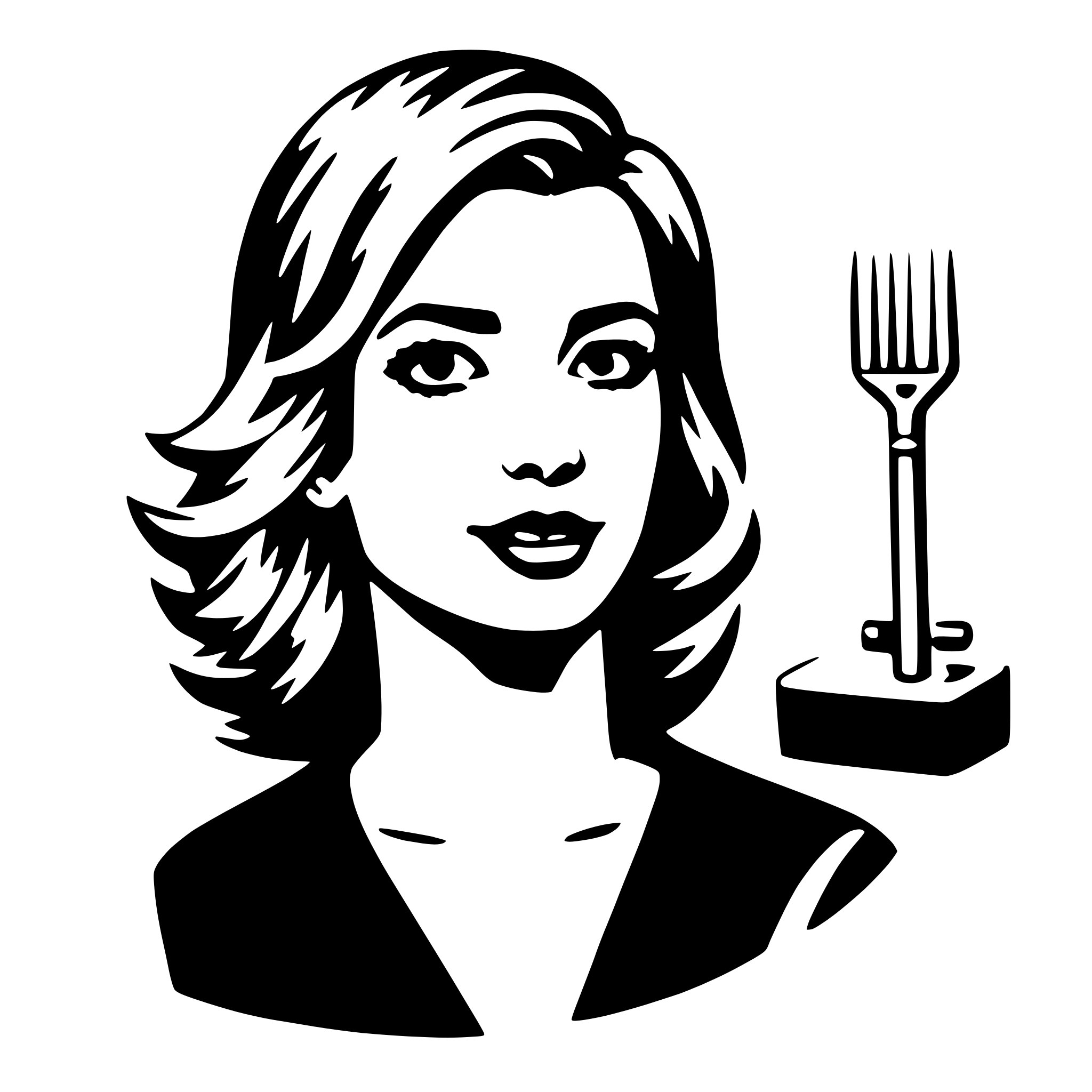 AI-generated SVG of a hairdresser