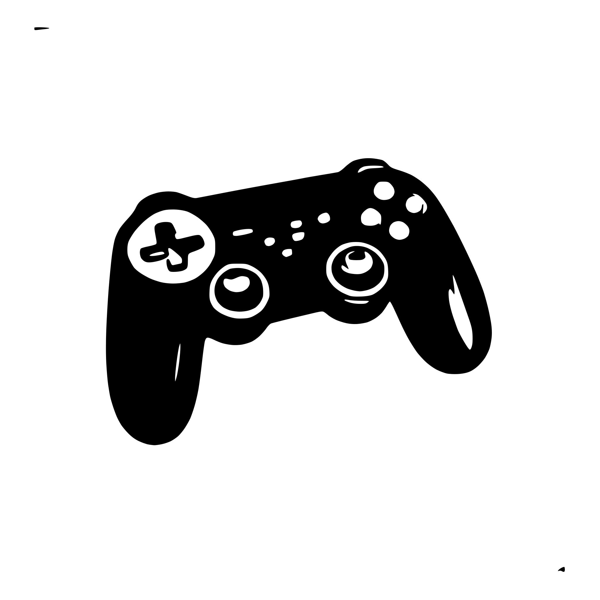 AI-generated SVG of a Create the silhouette of a gamepad