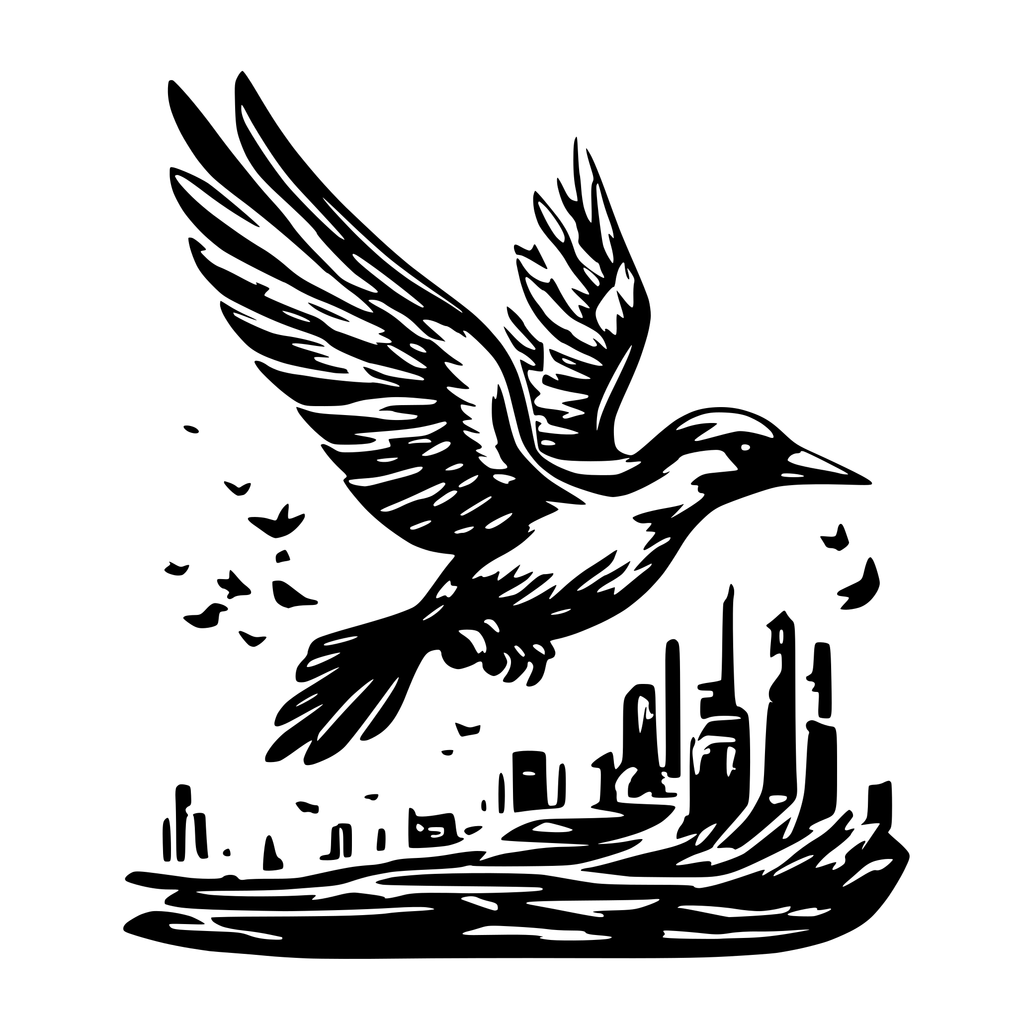 AI-generated SVG of a create flying bird bundle svg