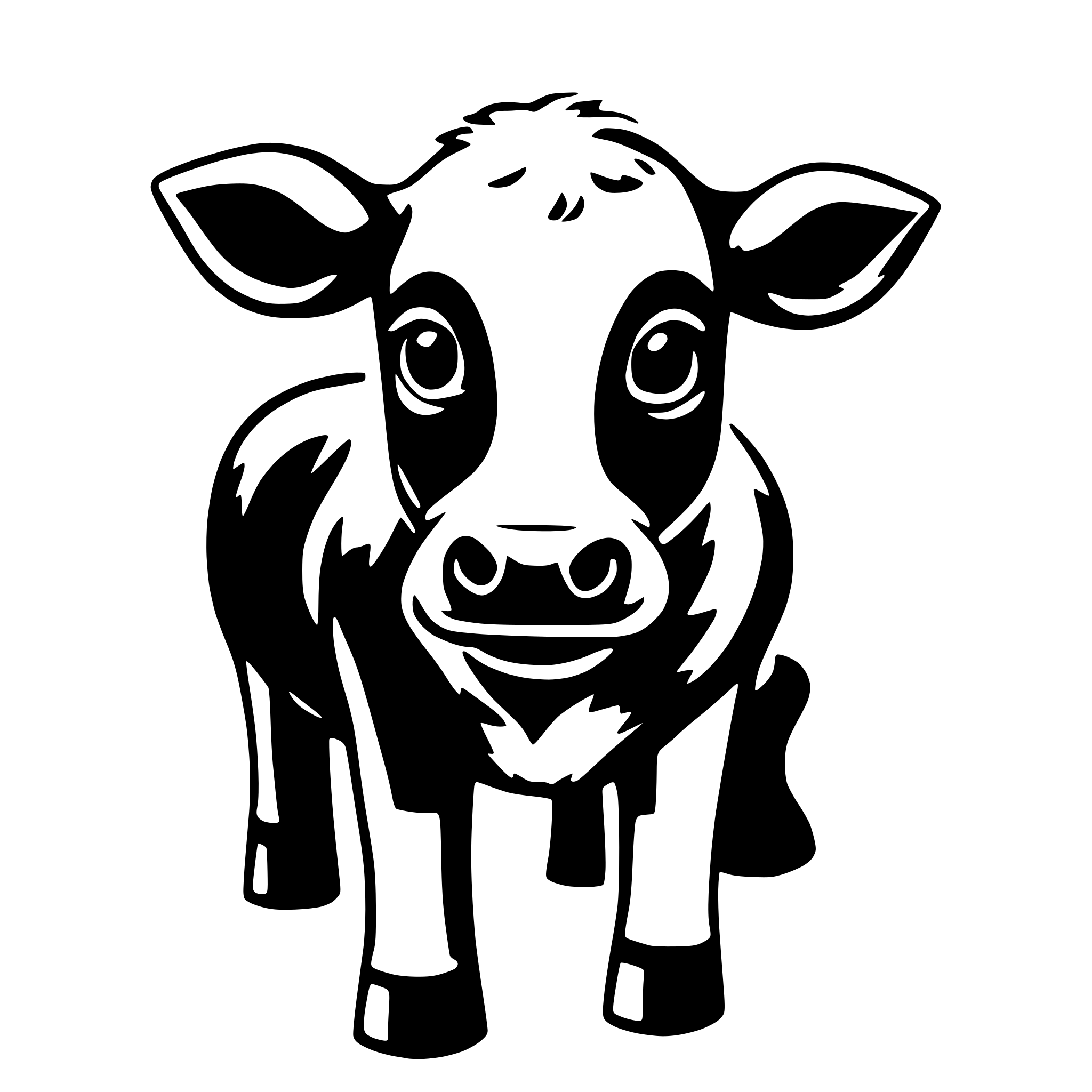 AI-generated SVG of 'cute cow'
