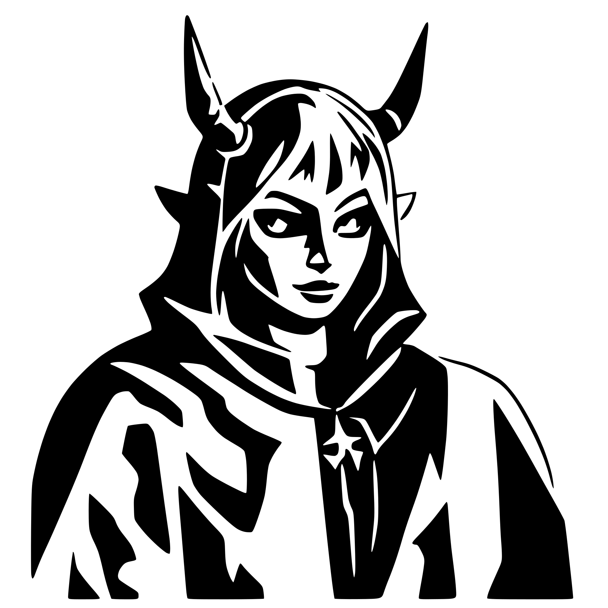 AI-generated SVG of a medieval devil