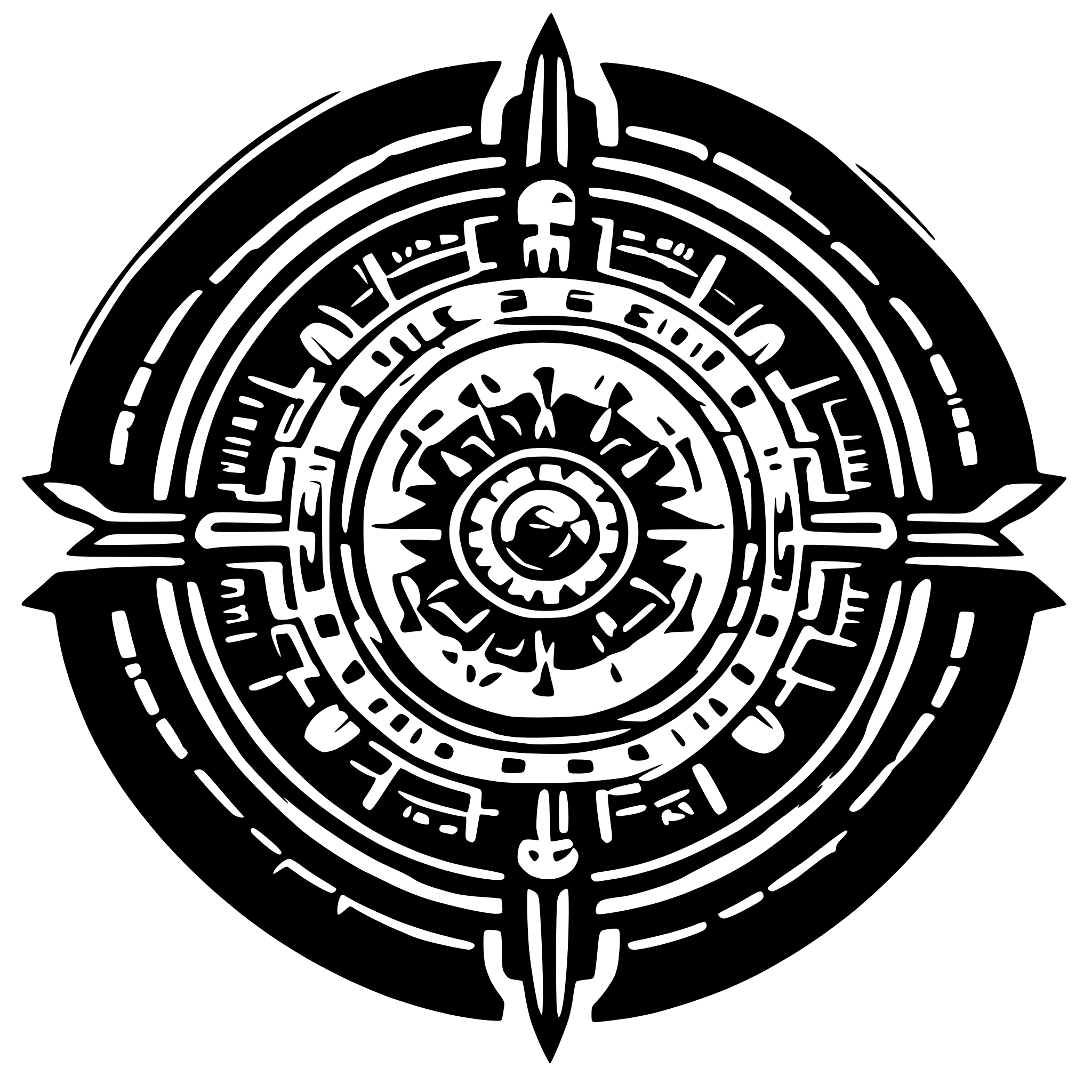 AI-generated SVG of a futuristic like mandala, tech style