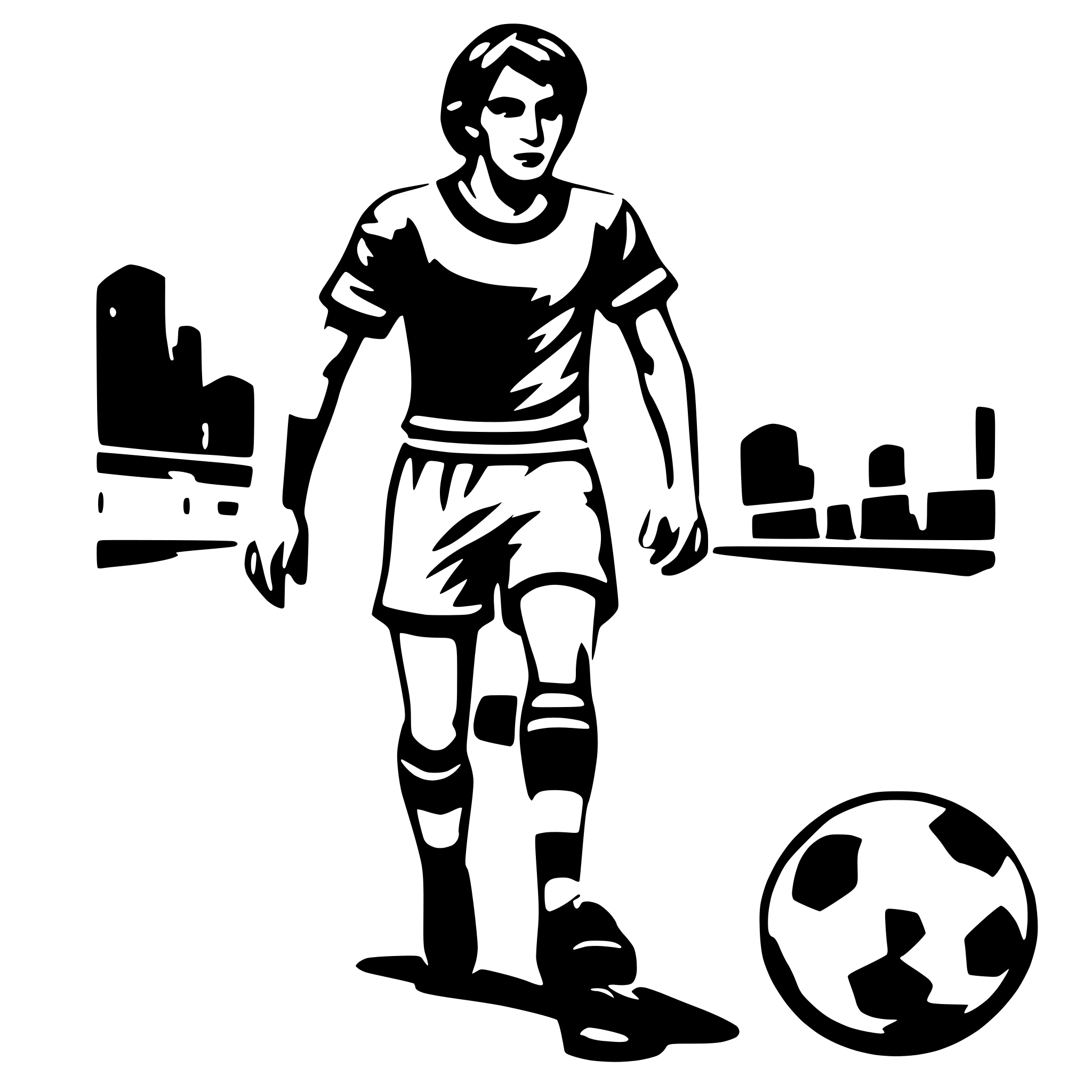 AI-generated SVG of a soccer player