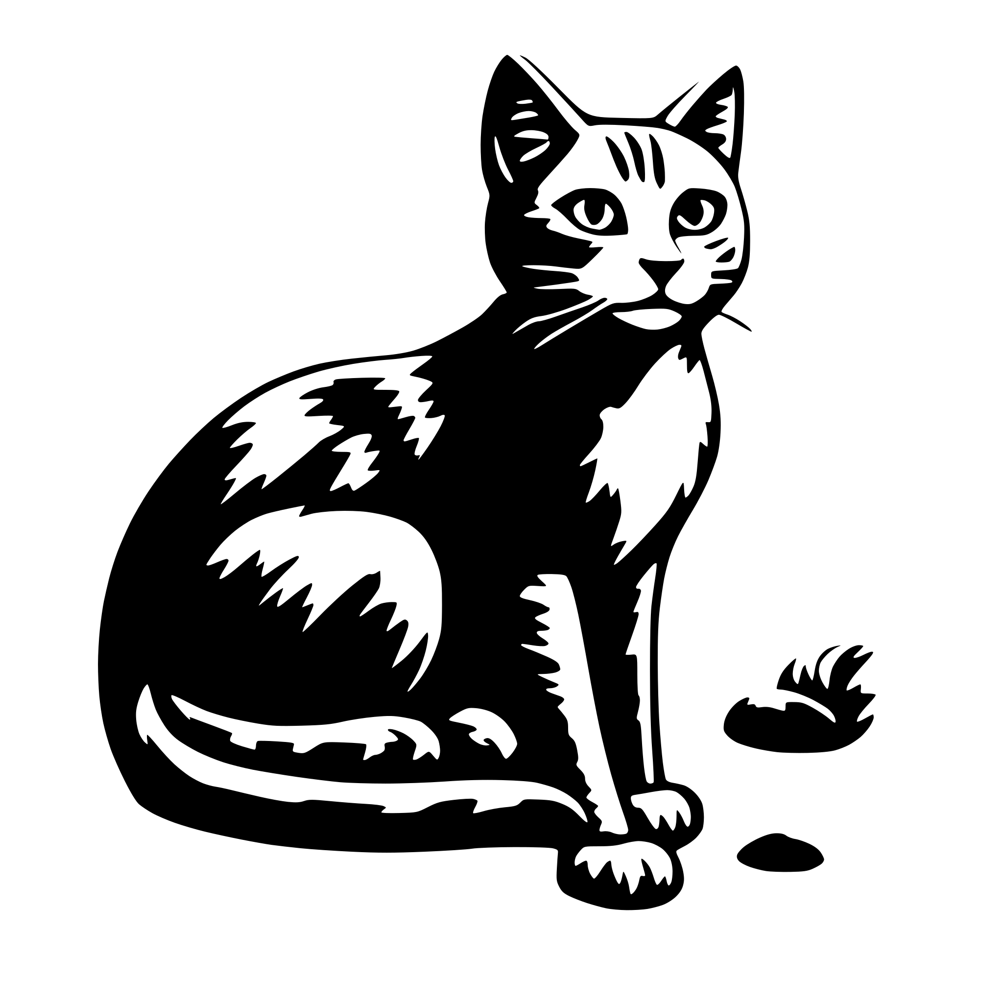 AI-generated SVG of 'cat'