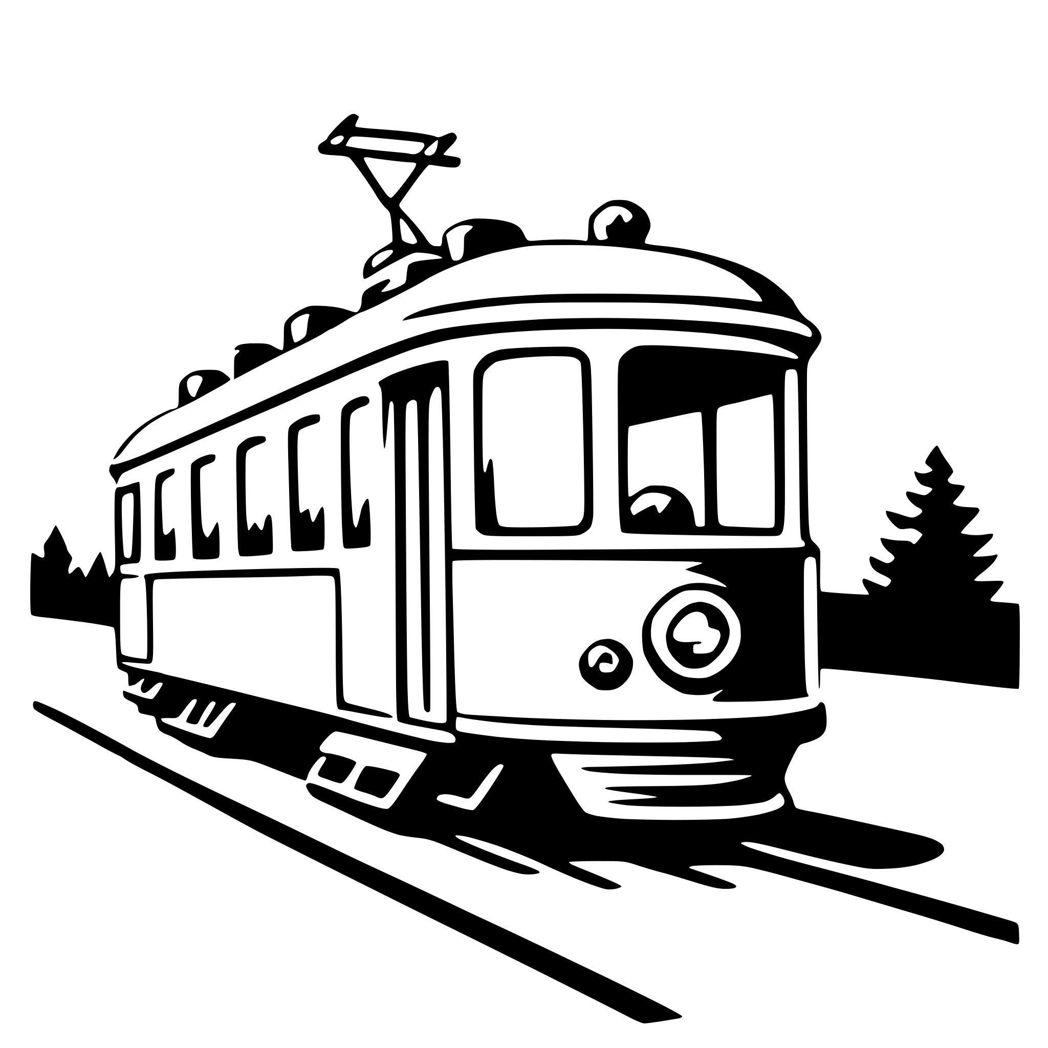 AI-generated SVG of 'tram'