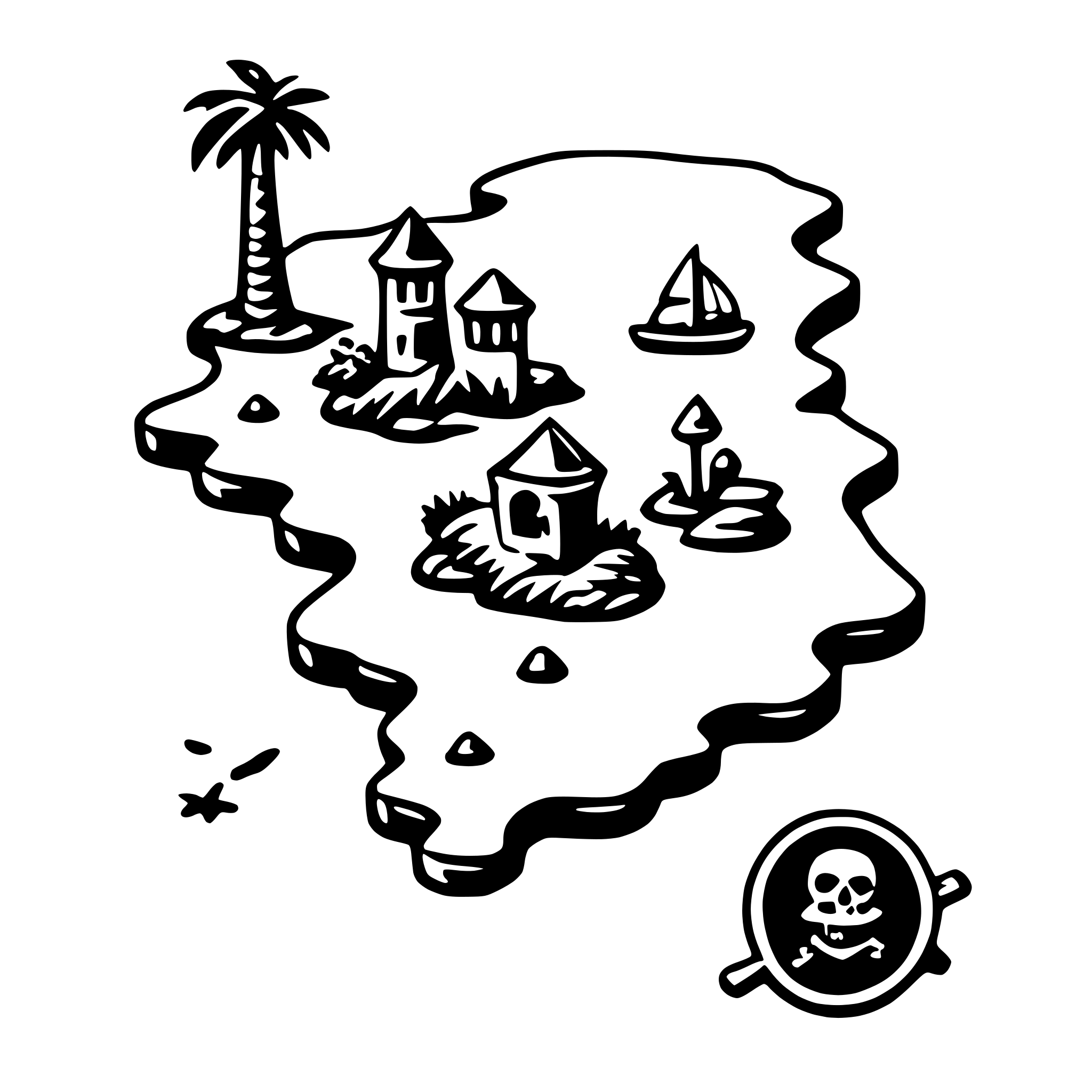 AI-generated SVG of a pirate treasure map