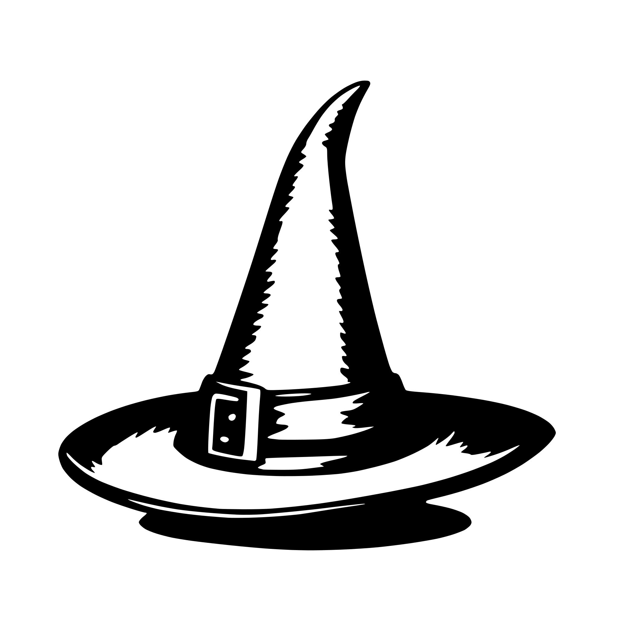 AI-generated SVG of 'Techy witch hat'
