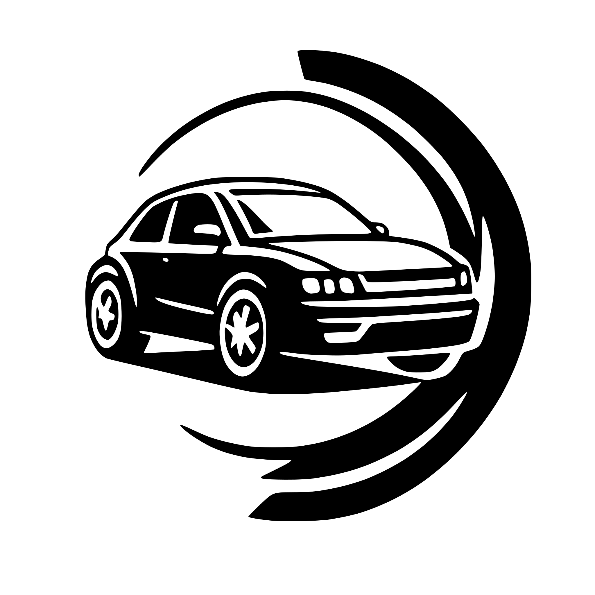 AI-generated SVG of a Design a modern, professional logo for an online car marketplace where users can buy and sell both new and used vehicles. The logo should convey trust, speed, and innovation. Incorporate a sleek car silhouette, abstract motion lines, or a dynamic automotive symbol. Use a bold, clean color palette — such as deep blue, charcoal gray, or metallic silver — that works on both light and dark backgrounds. The design should be clean, minimal, and tech-forward, suitable for a digital platform. Include st