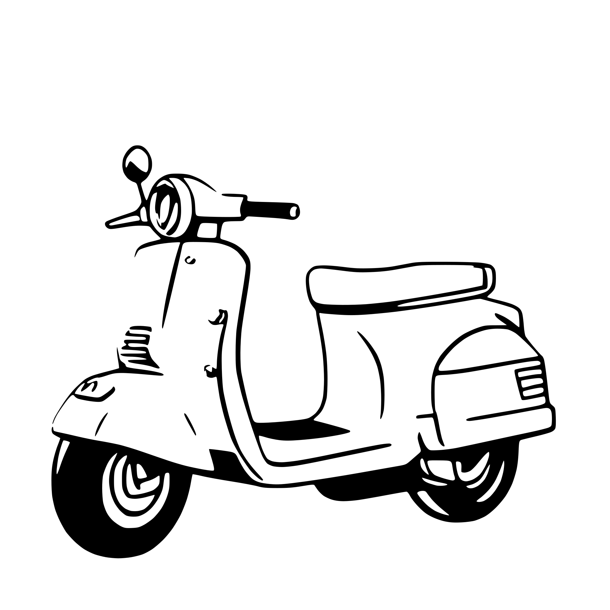 AI-generated SVG of a Create an image of a sleek, stylish Vespa scooter, capturing its iconic and timeless design. The scooter should have a modern yet vintage vibe, with polished chrome accents and smooth, vibrant colors like pastel mint green or elegant ivory. Incorporate Italian elements such as the flag’s colors subtly integrated into the design or small details that hint at Italian culture (like a Tuscan landscape in the background or a subtle Roman-inspired pattern on the seat). The composition should be clean 