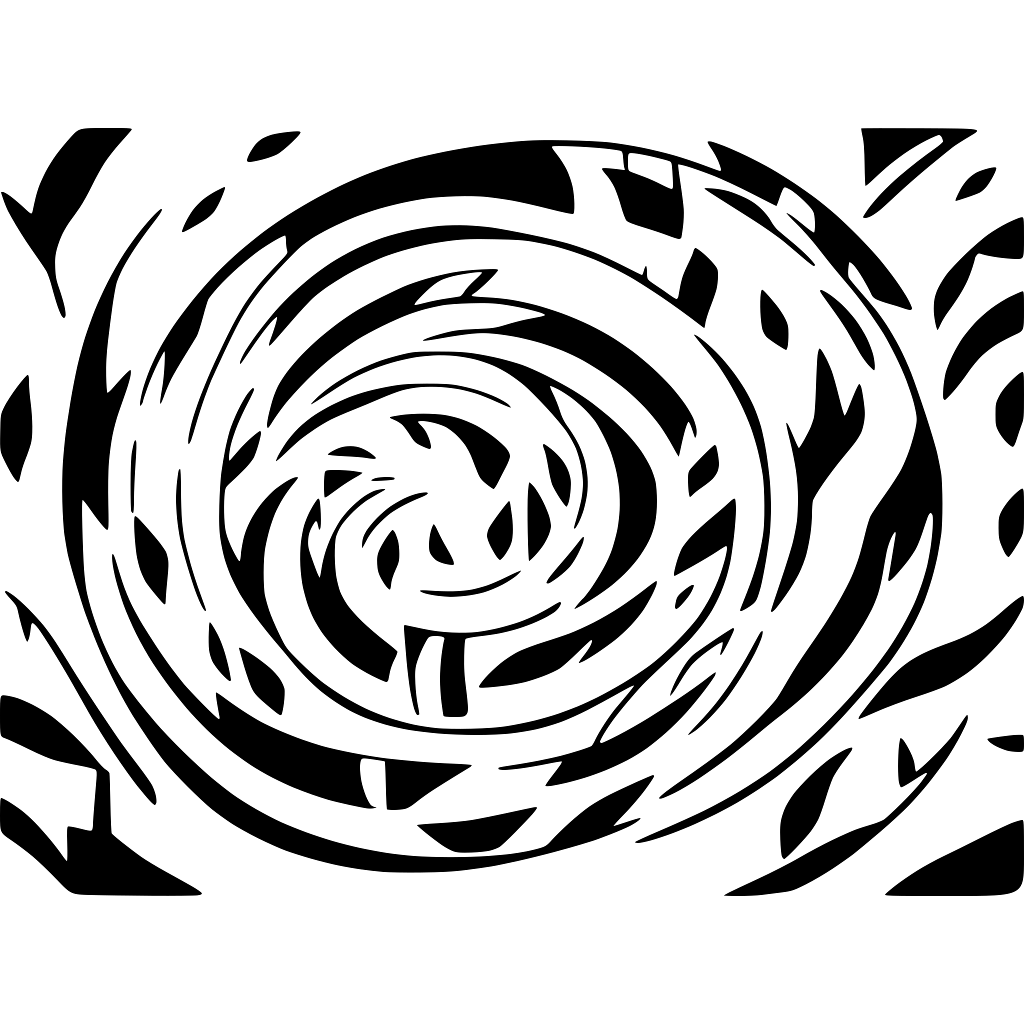 AI-generated SVG of 'Futuristic scroll engraving pattern'