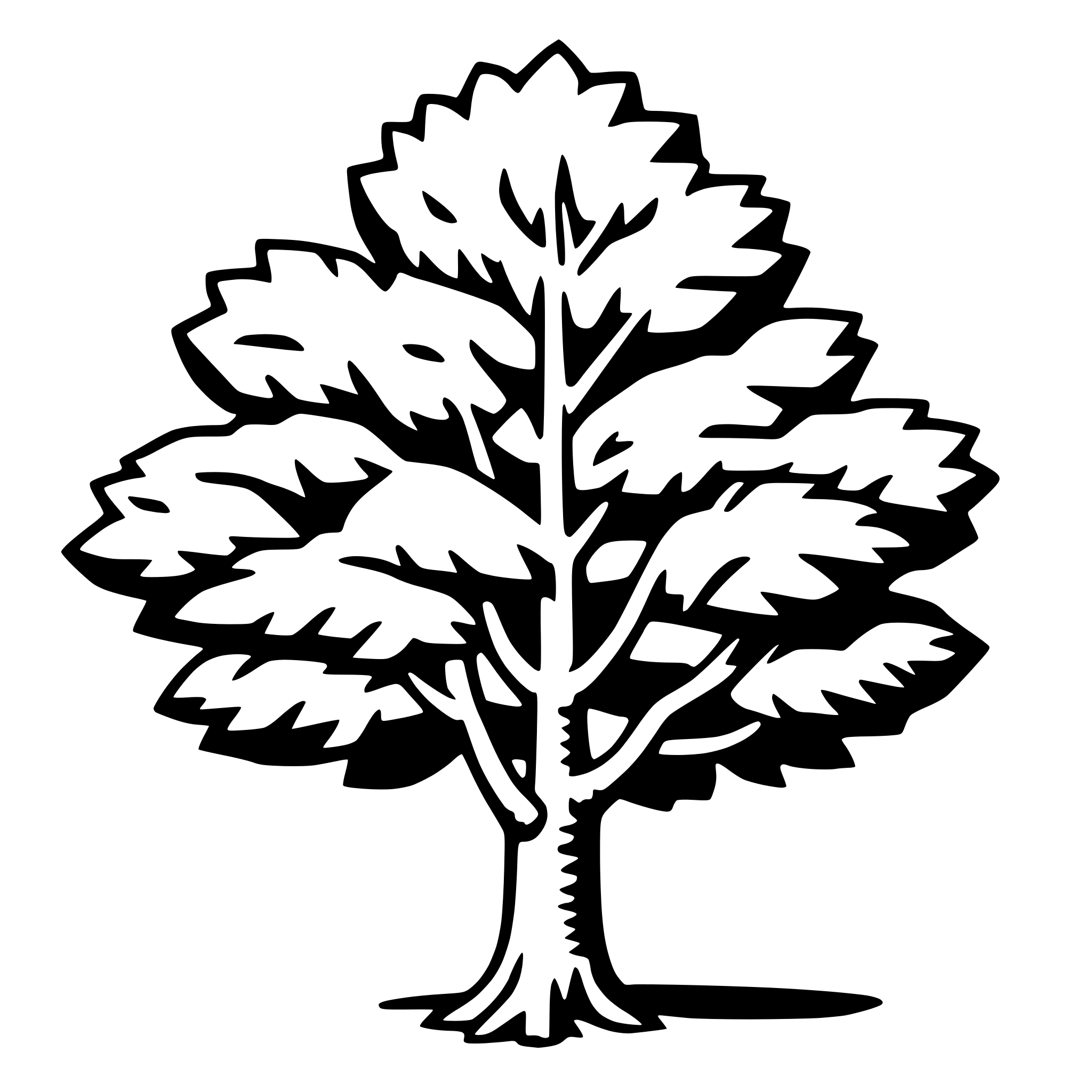AI-generated SVG of a beech tree