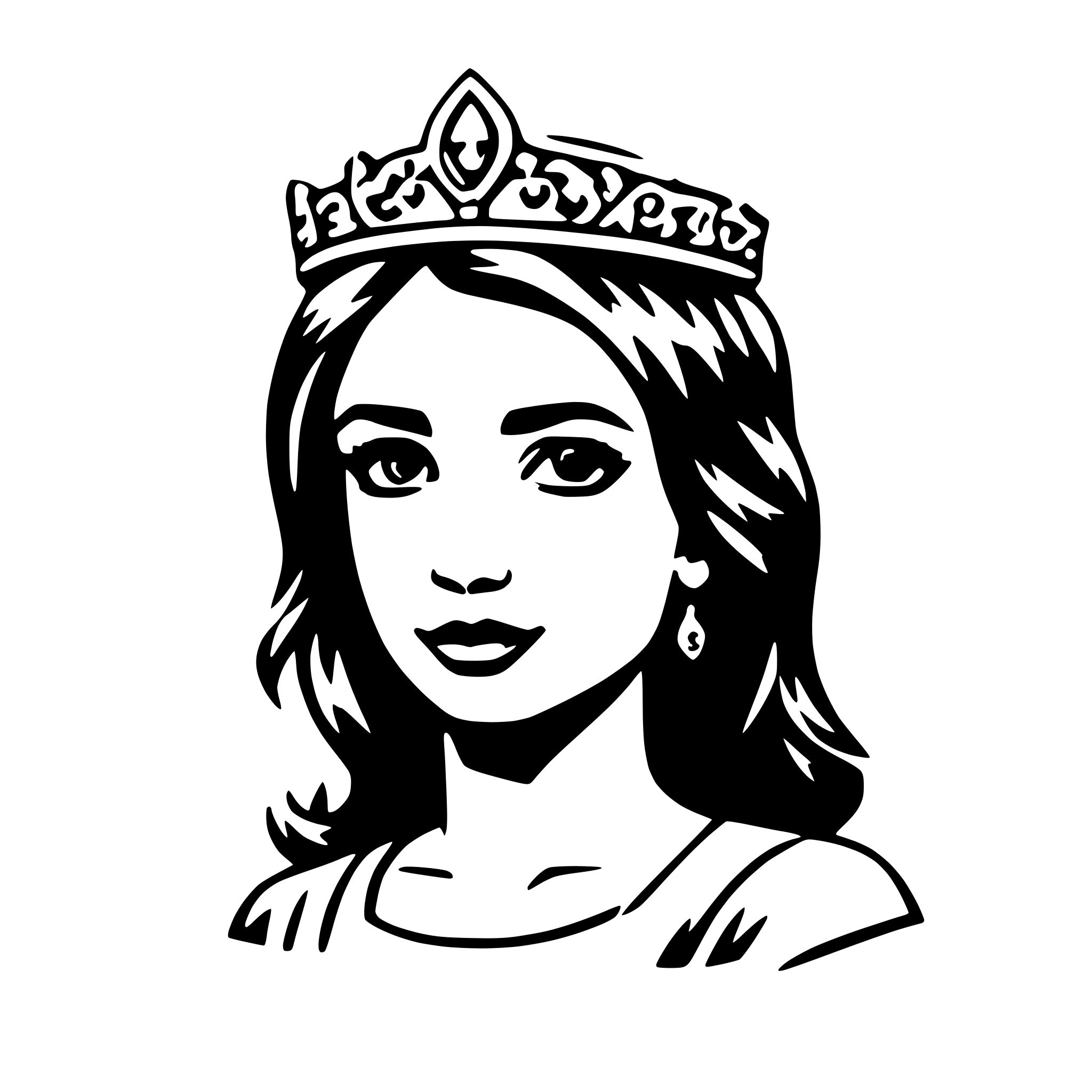 AI-generated SVG of 'tiara'