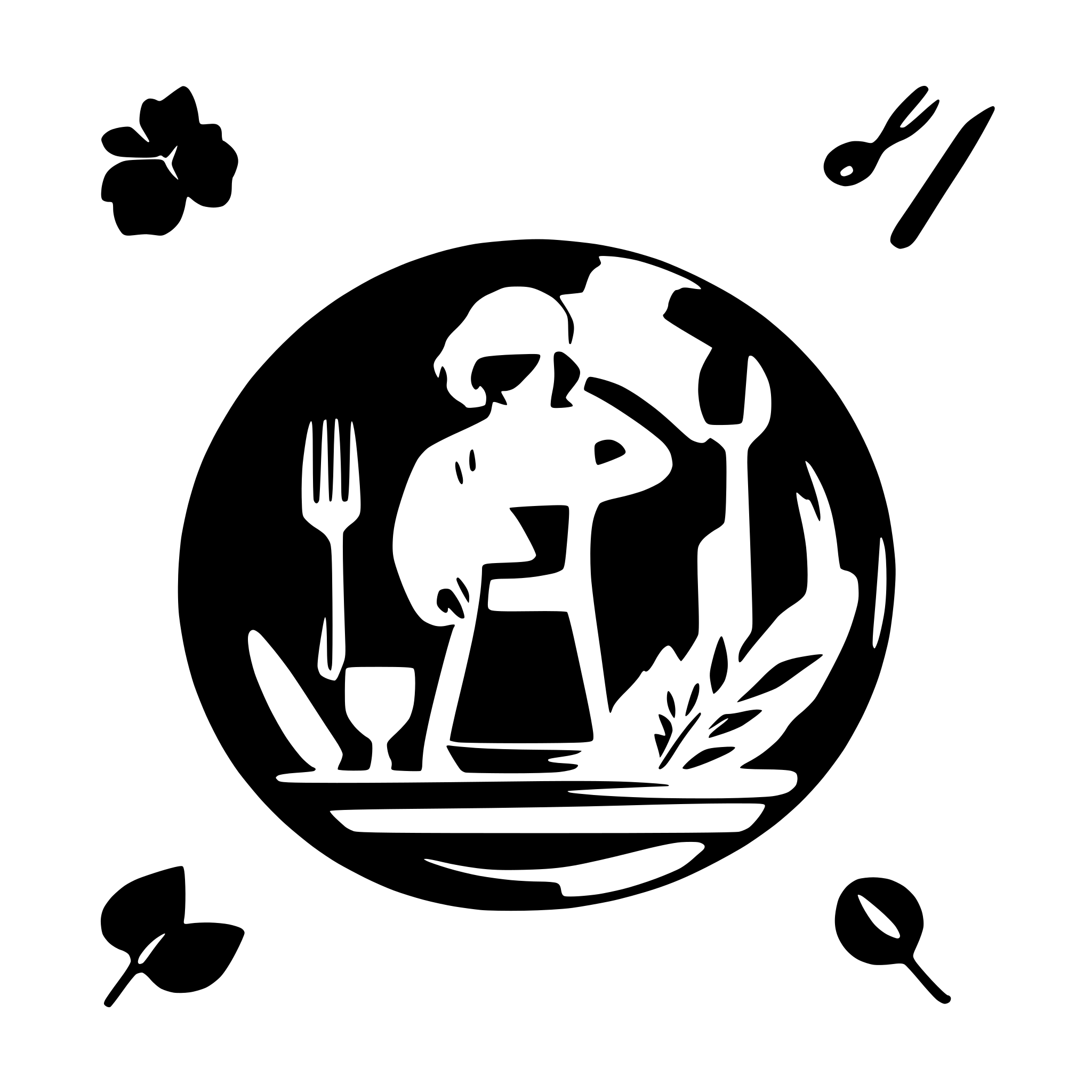 AI-generated SVG of a Design for laser engraving on cutting board. Center of design should include " Paul se Plankie " and outdoor cooking imagery