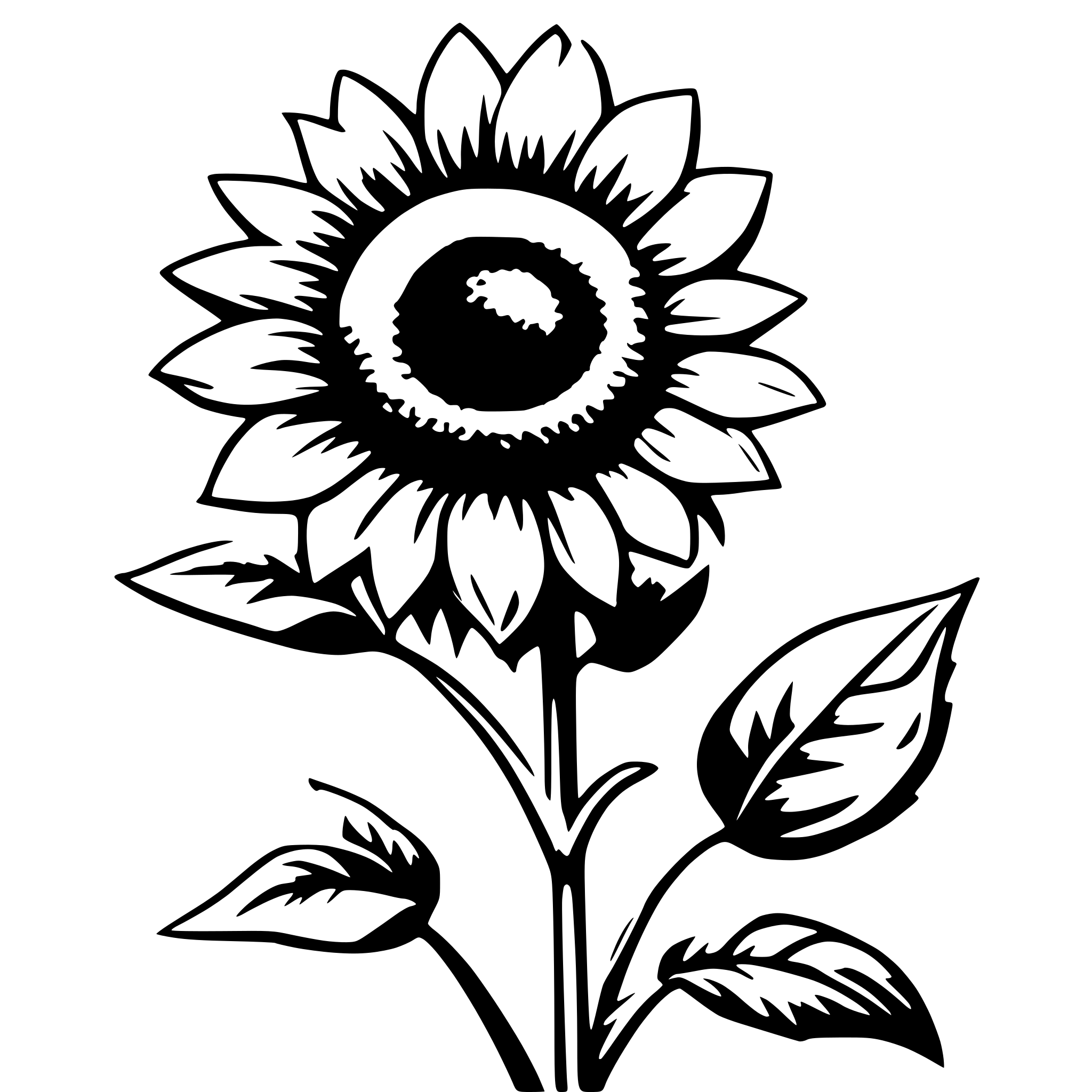 AI-generated SVG of a Sunflower