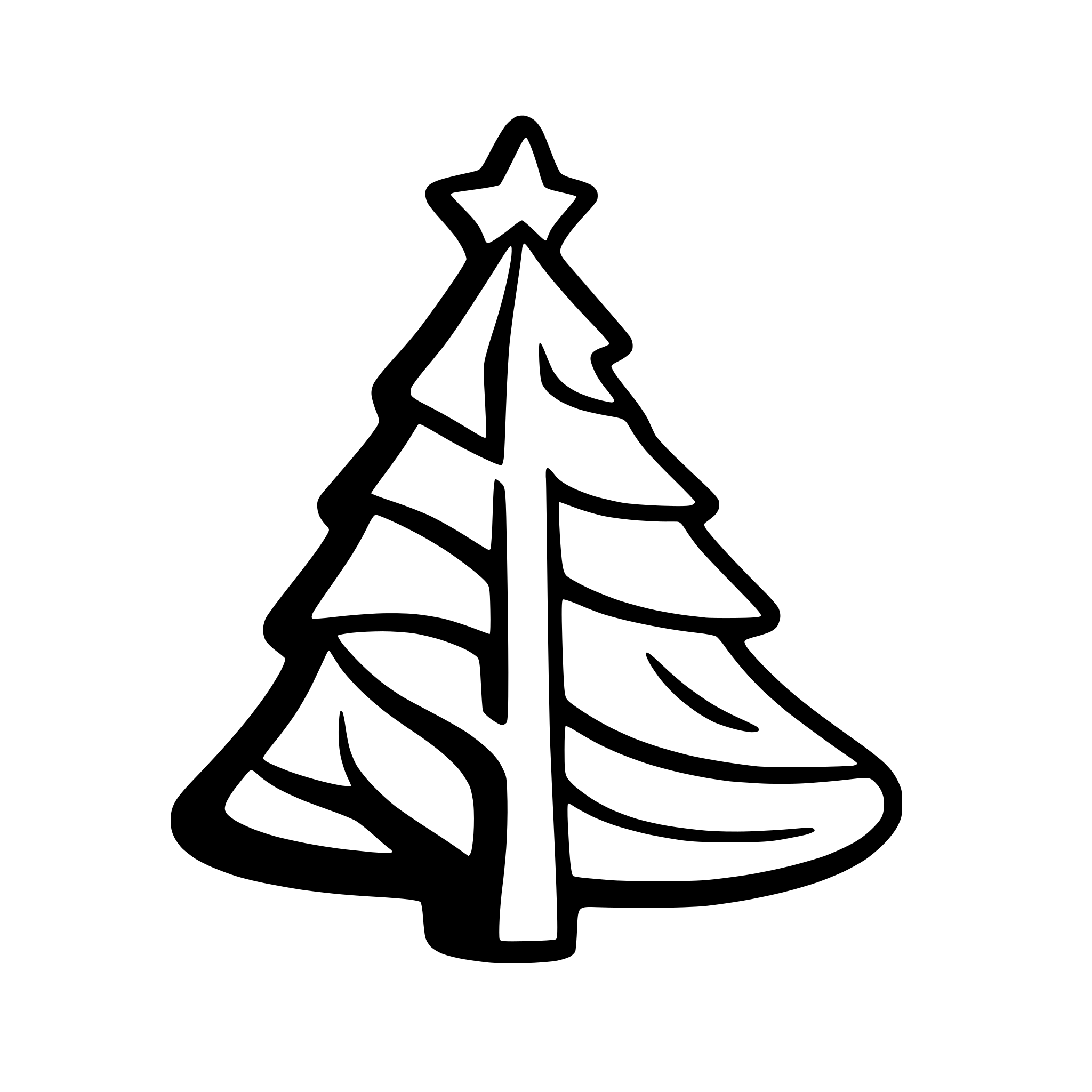 AI-generated SVG of 'christmas tree outer contour'