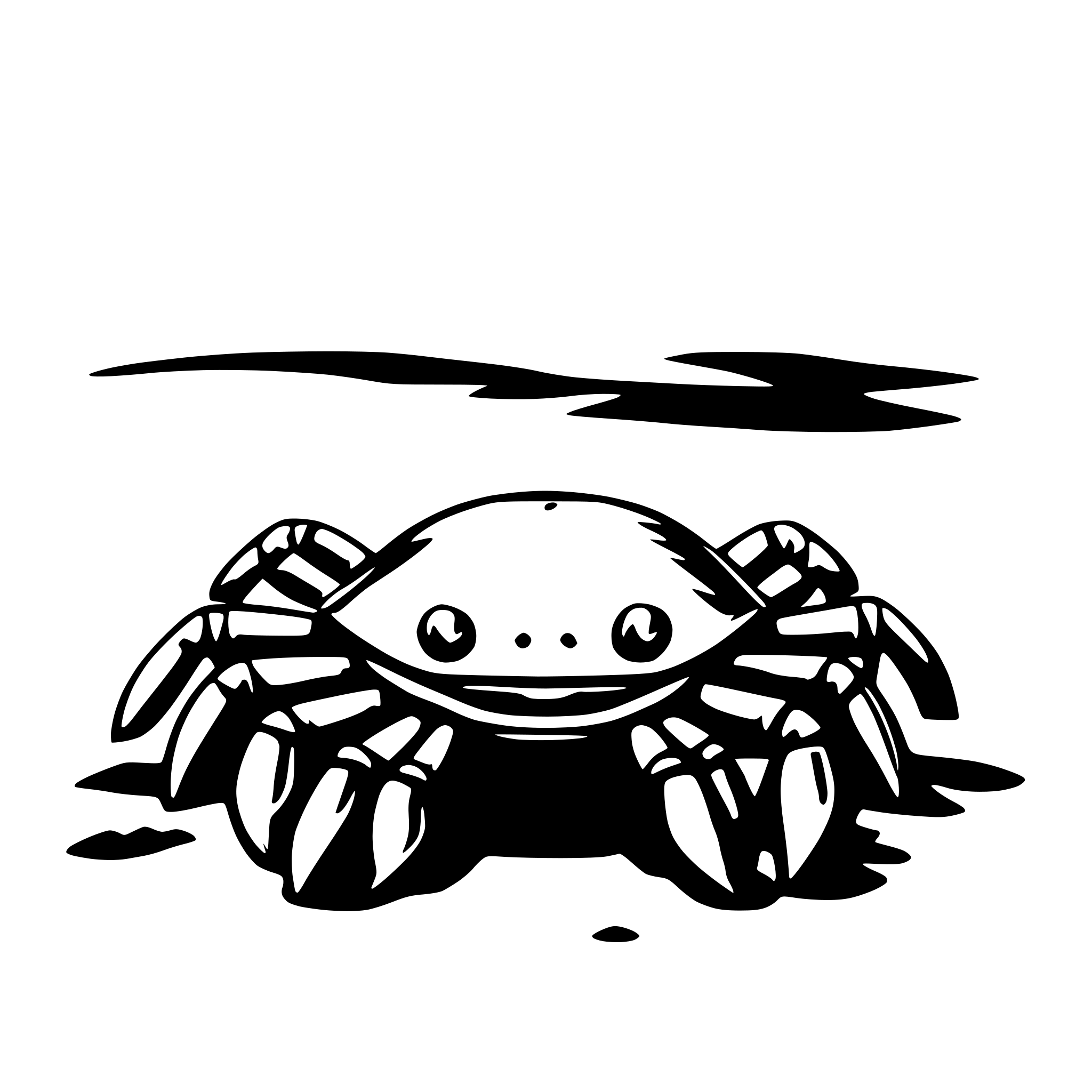 AI-generated SVG of a crab walking in the sand