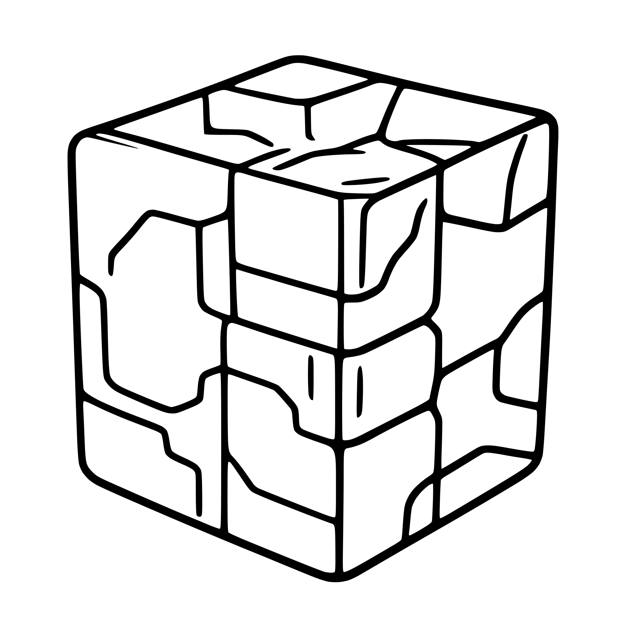AI-generated SVG of a hyper cube