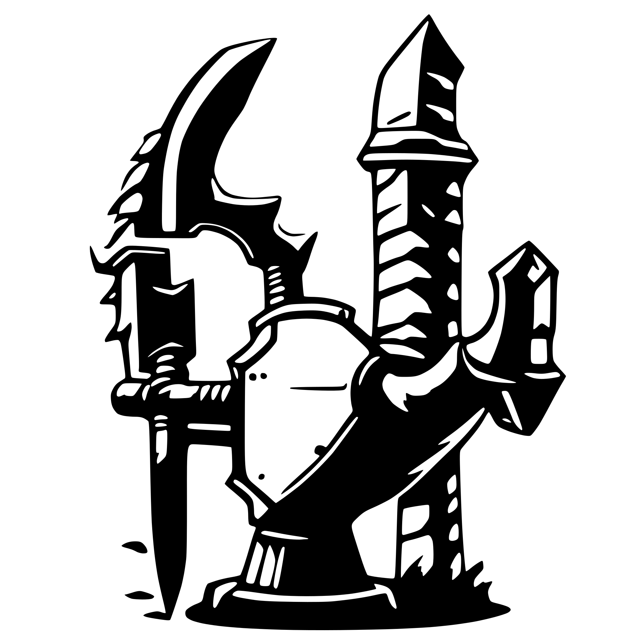 AI-generated SVG of 'Two handed Warhammer'