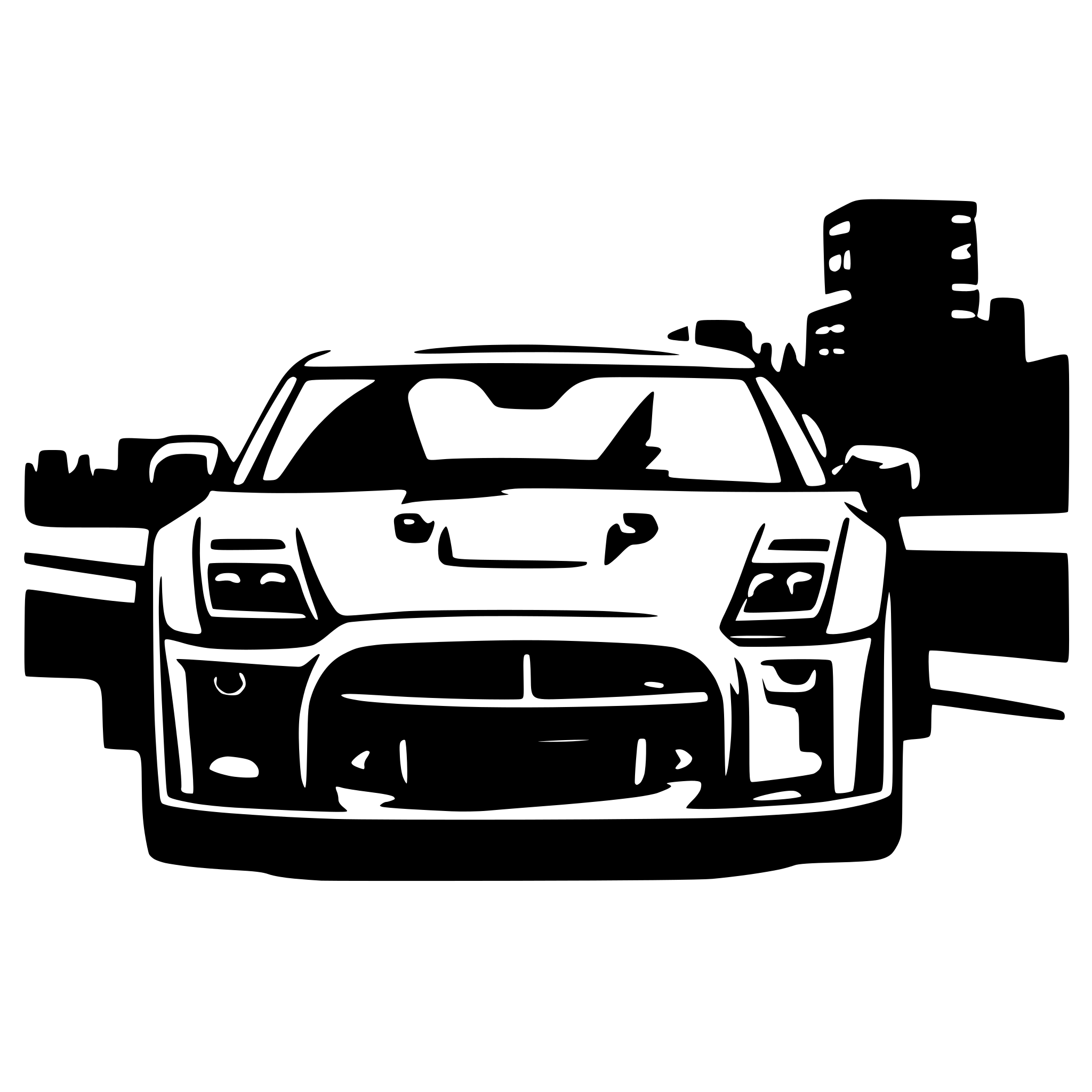 AI-generated SVG of a front view 2009 GTR Sky-line
